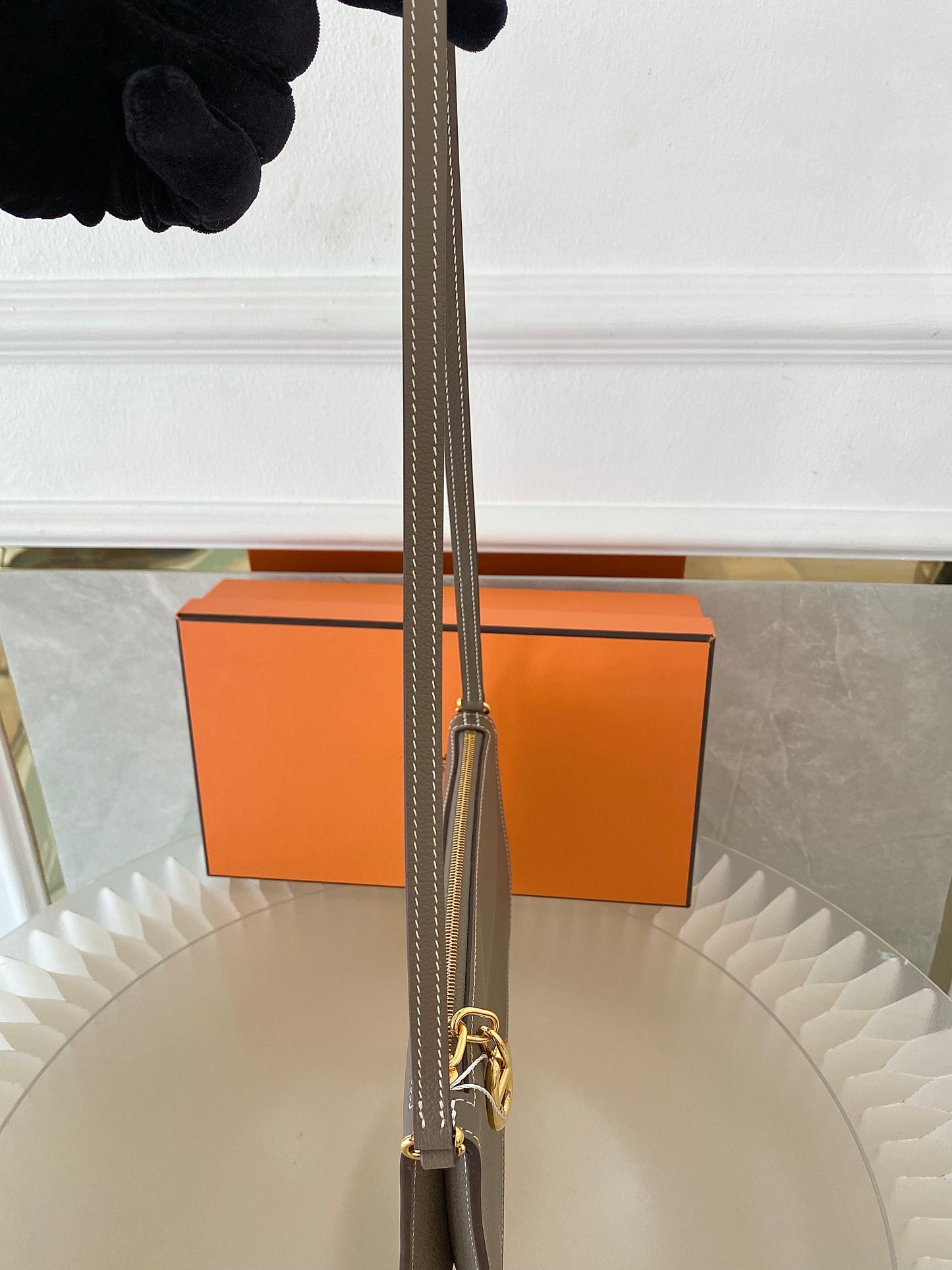 HERMES Zipengo Chaine d’Ancre To Go Pouch in Etoupe GHW