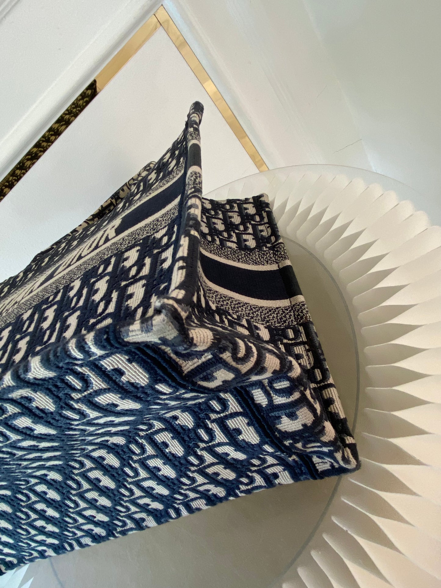 DIOR Blue Oblique Booktote Medium Size