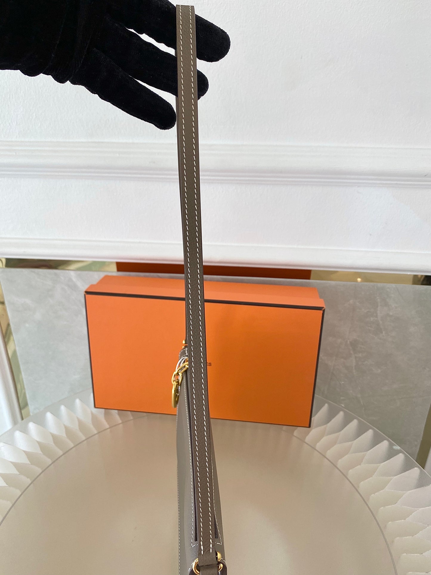 HERMES Zipengo Chaine d’Ancre To Go Pouch in Etoupe GHW