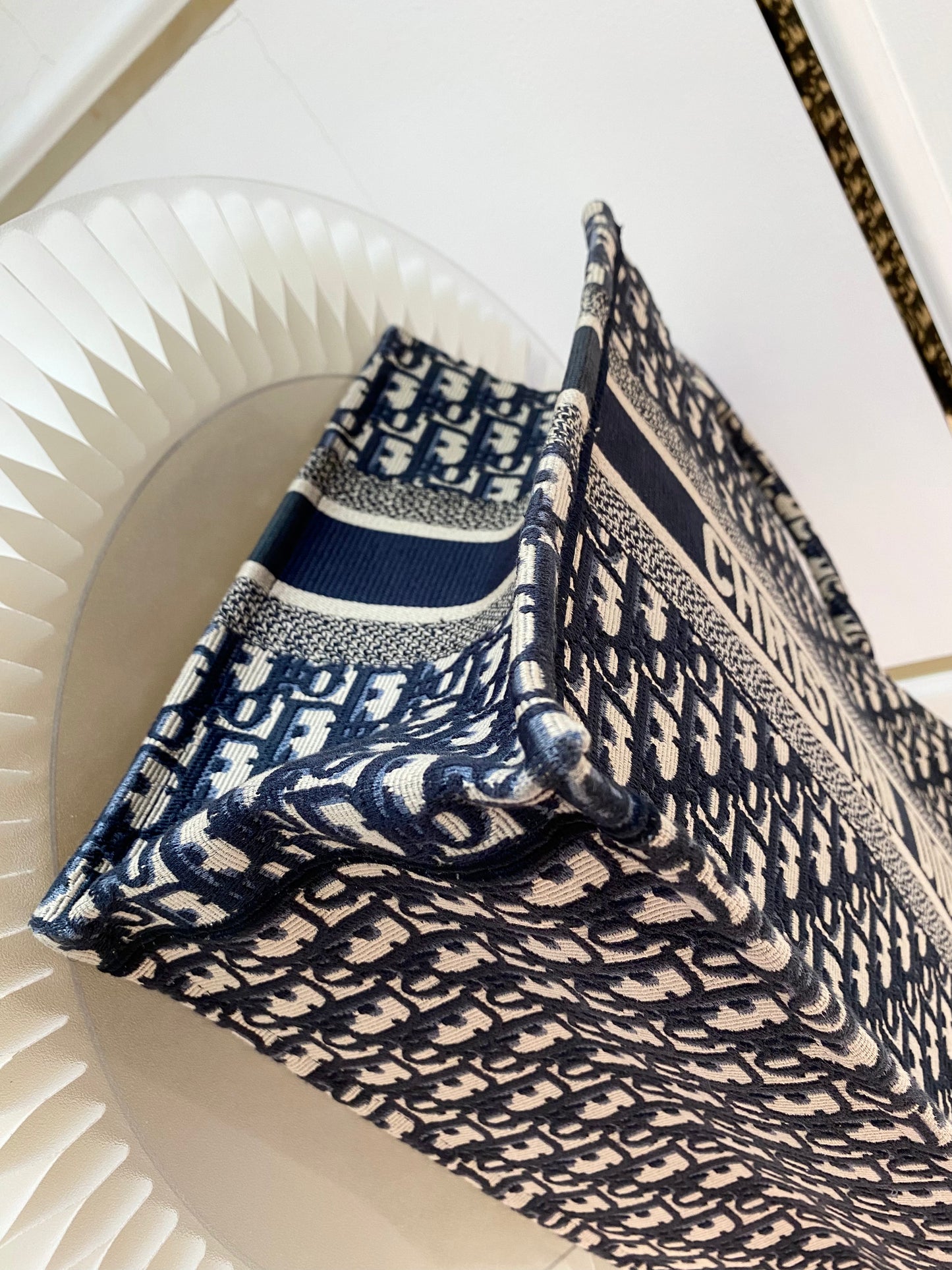 Dior Blue Oblique Booktote Medium Size