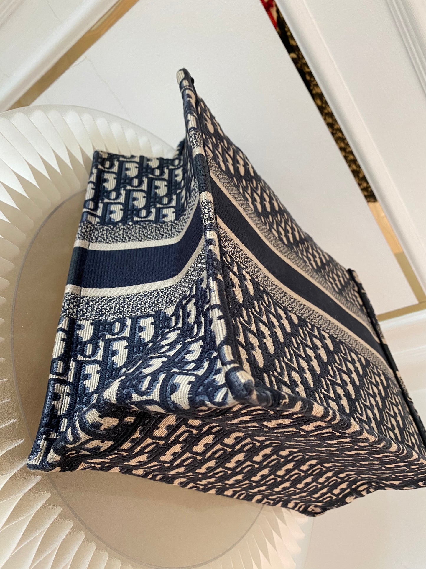 DIOR Blue Oblique Booktote Medium Size