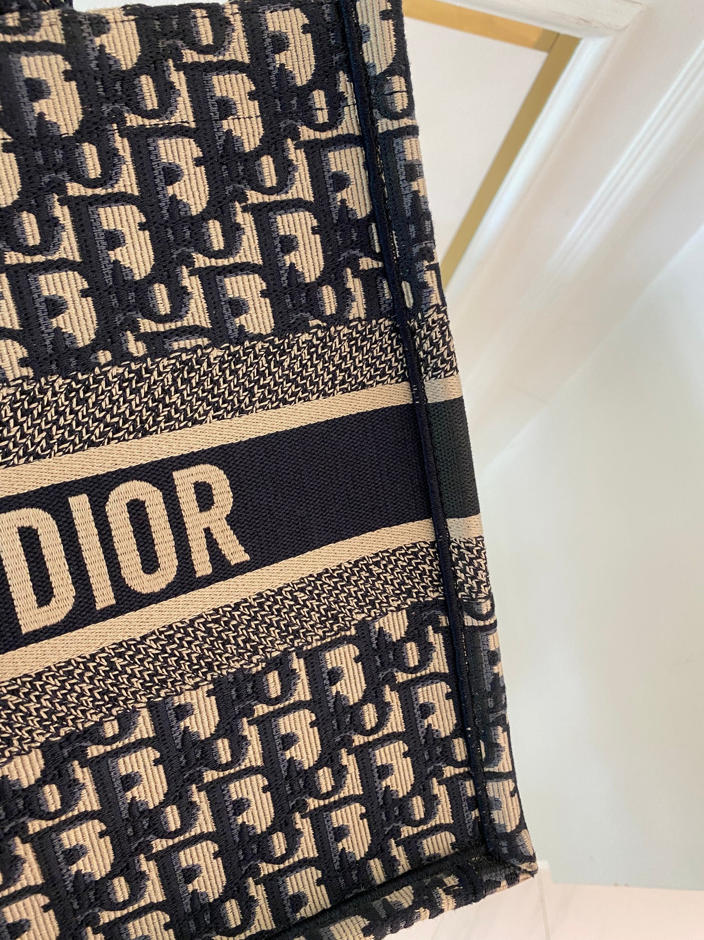 DIOR Blue Oblique Booktote Medium Size