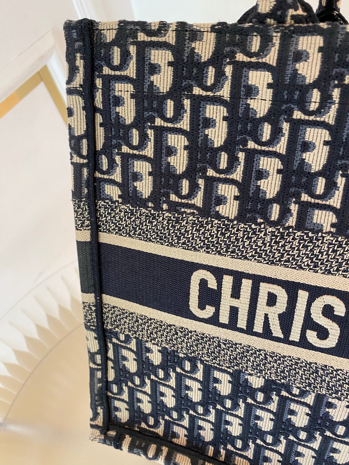 Dior Blue Oblique Booktote Medium Size