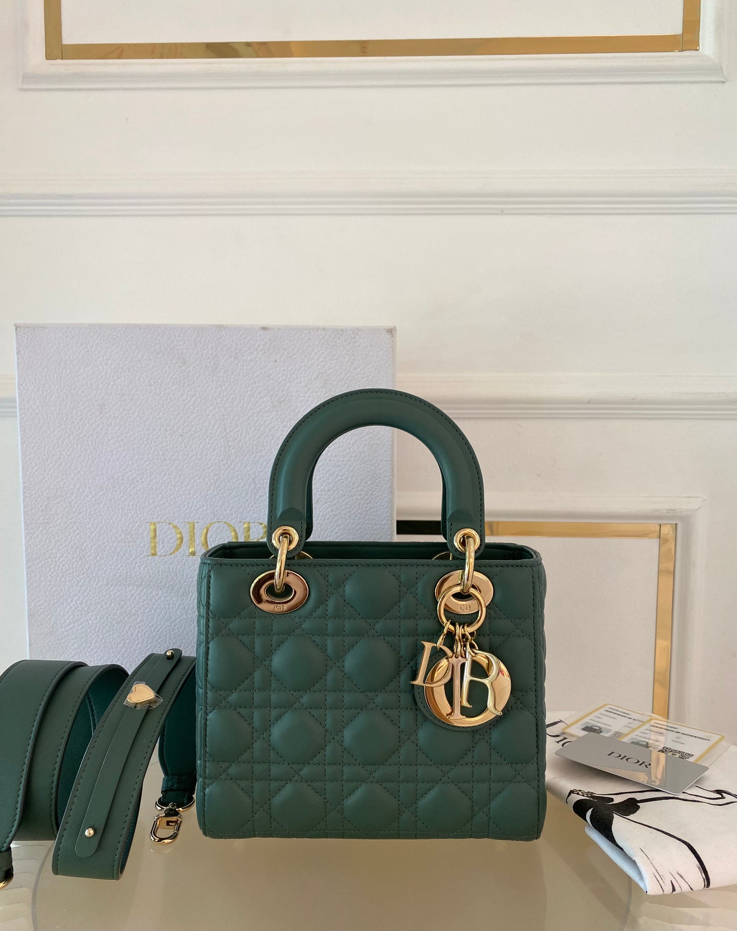 Lady D Small Cannage Lambskin SHW