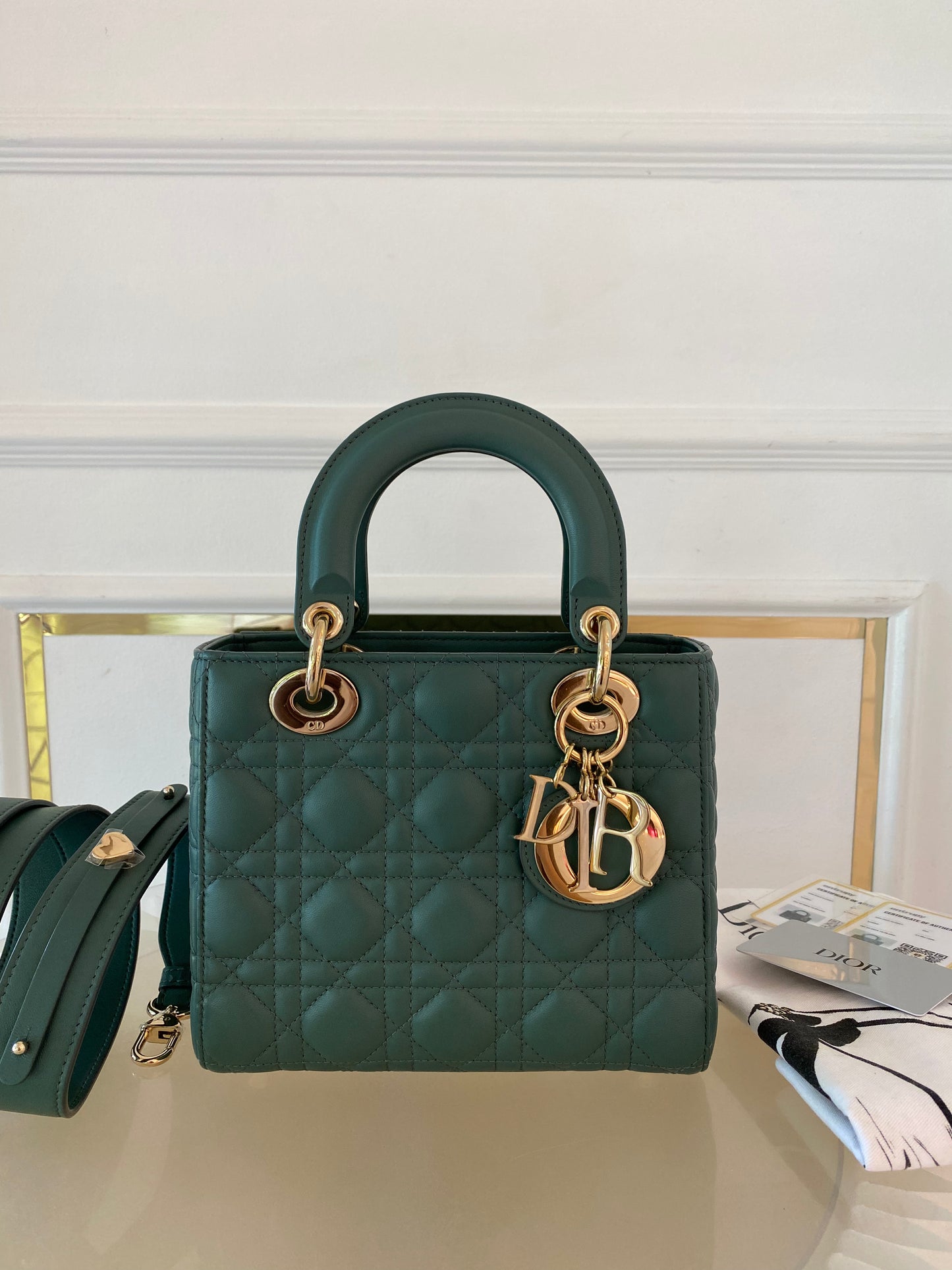 Lady D Small Cannage Lambskin SHW