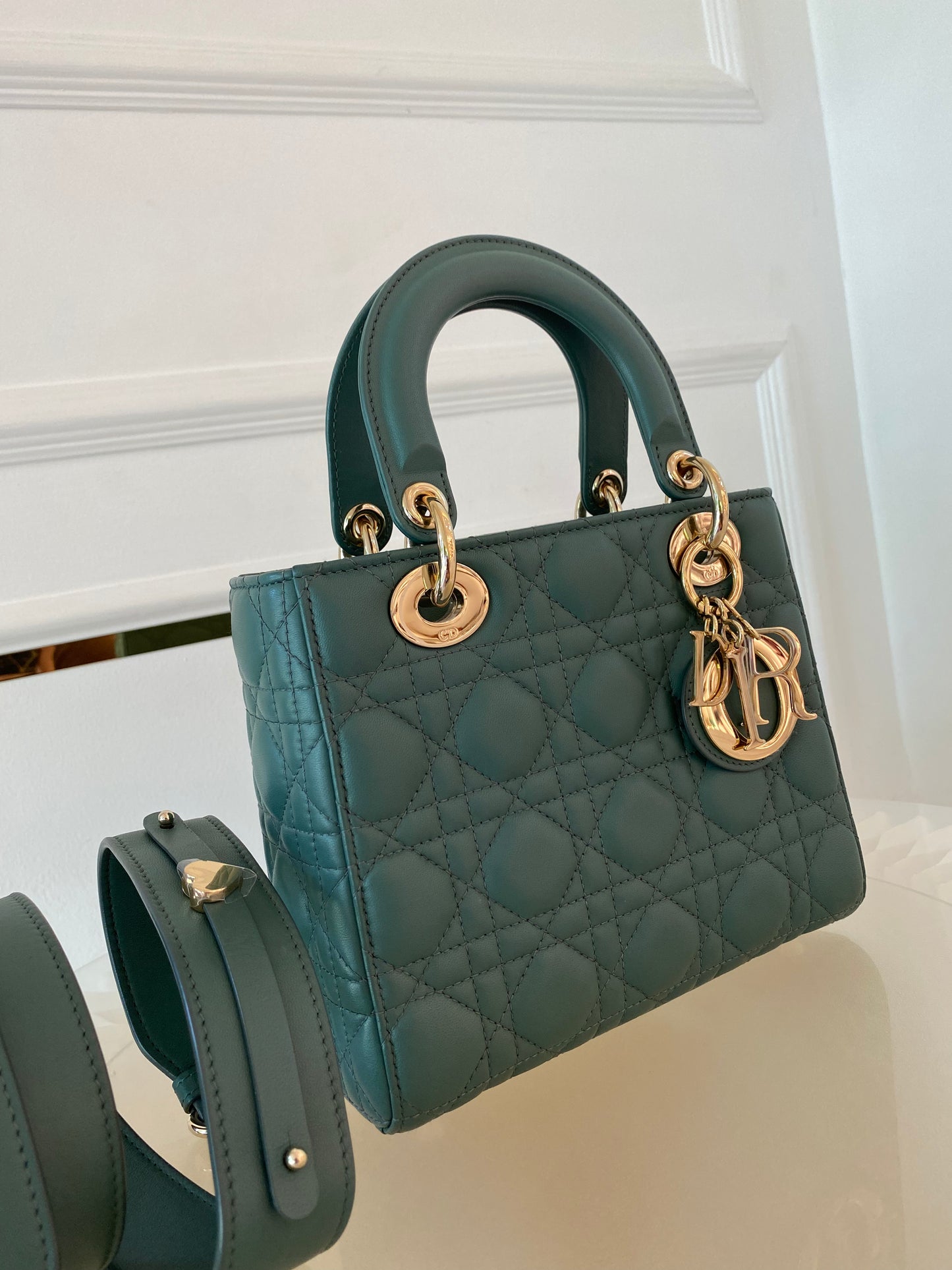 Lady D Small Cannage Lambskin SHW