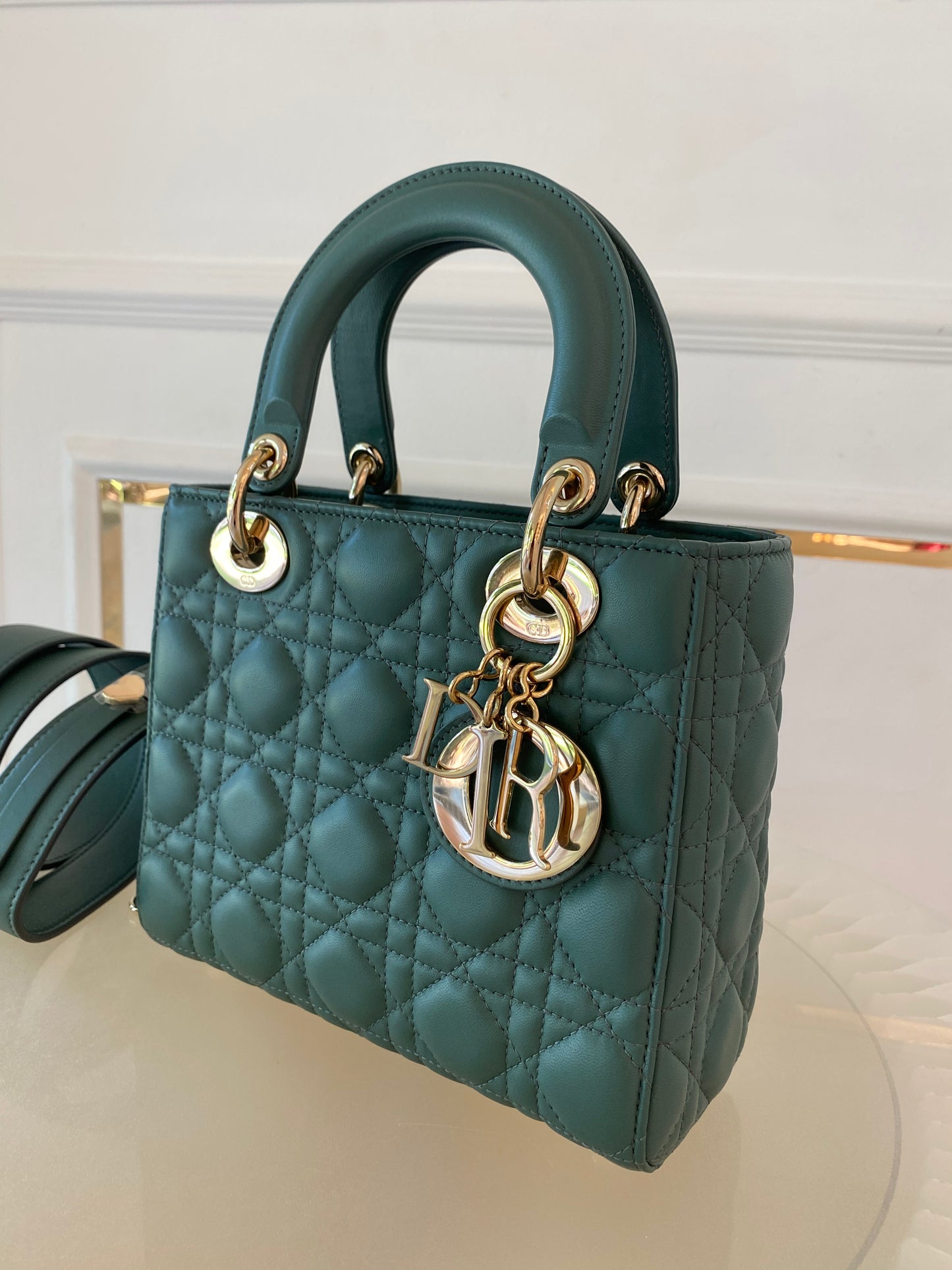 Lady D Small Cannage Lambskin SHW