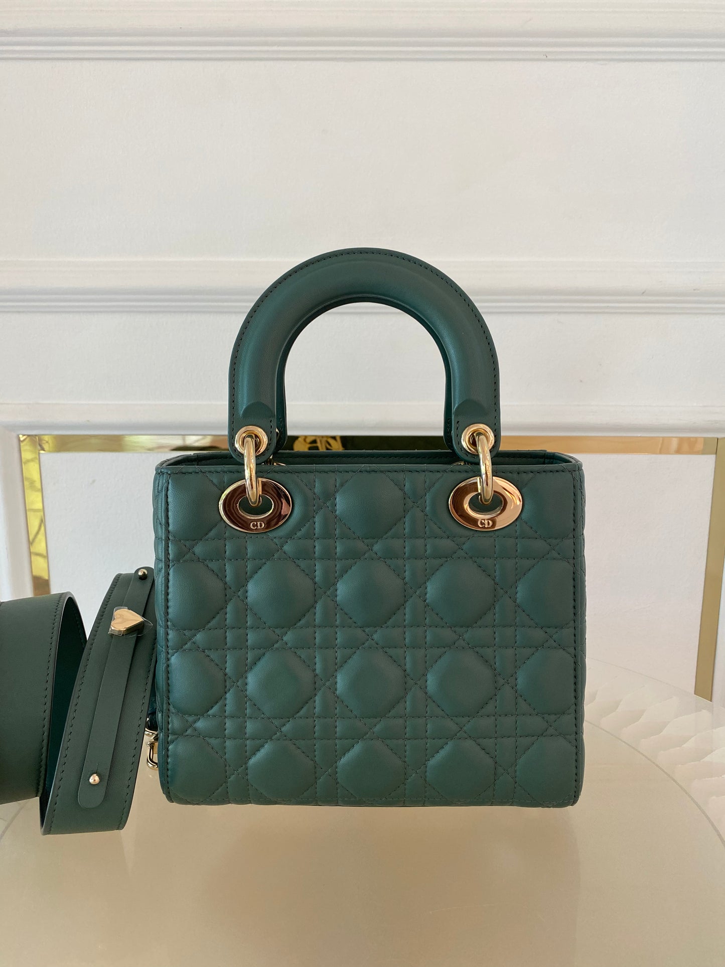 Lady D Small Cannage Lambskin SHW