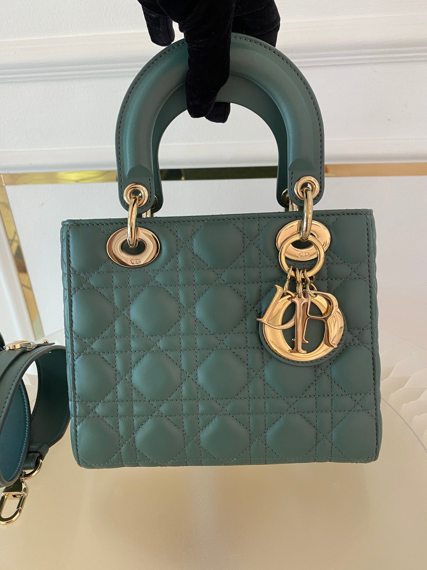 Lady D Small Cannage Lambskin SHW