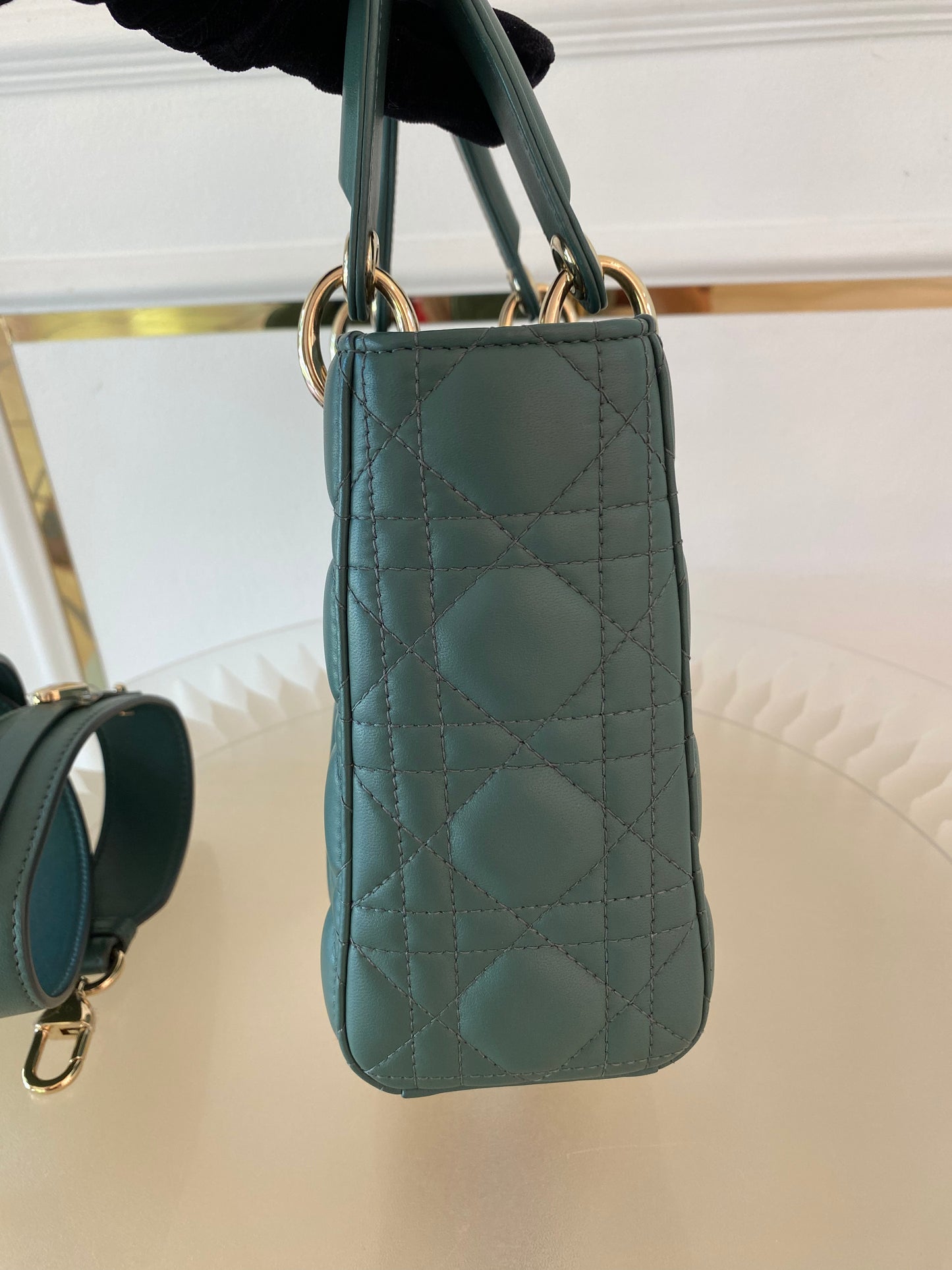 Lady D Small Cannage Lambskin SHW
