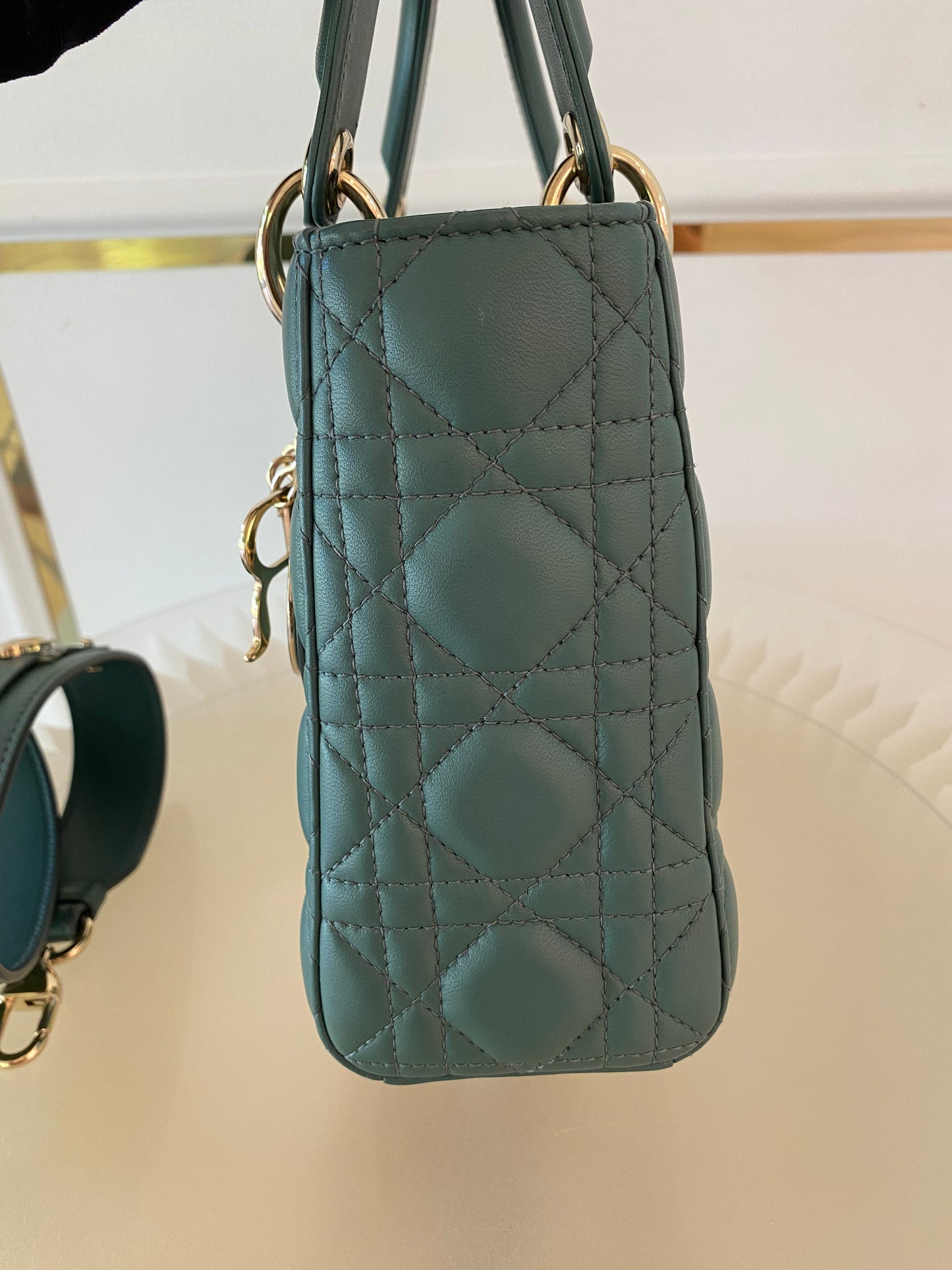 Lady D Small Cannage Lambskin SHW