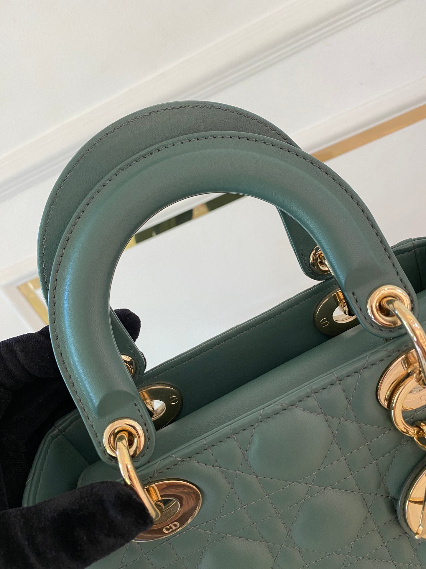 Lady D Small Cannage Lambskin SHW