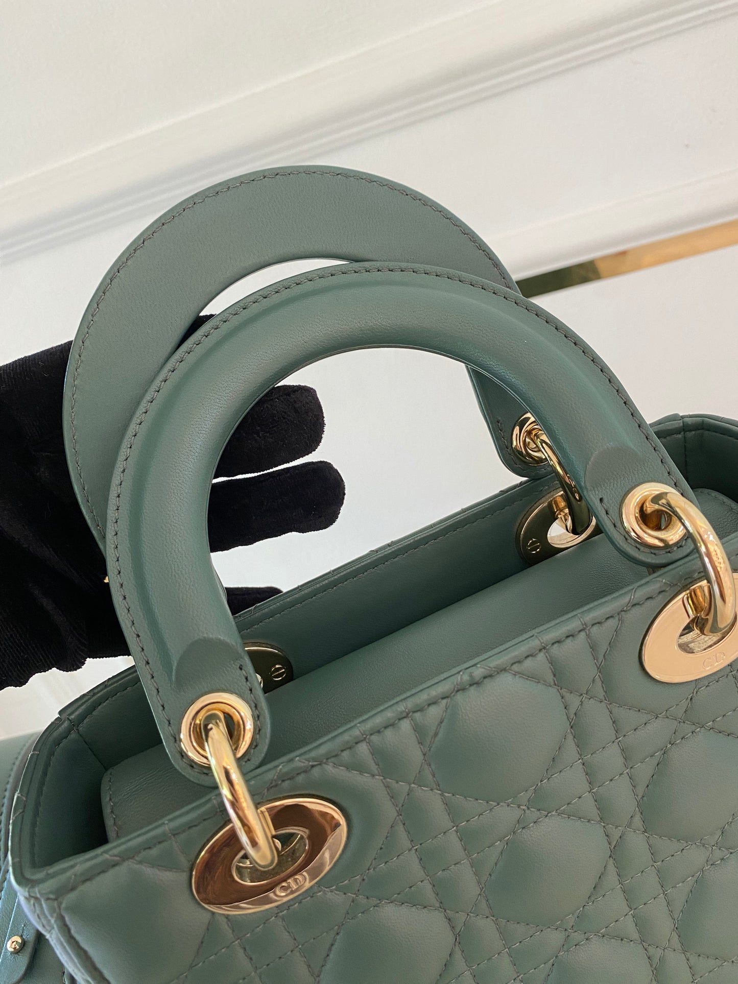 Lady D Small Cannage Lambskin SHW
