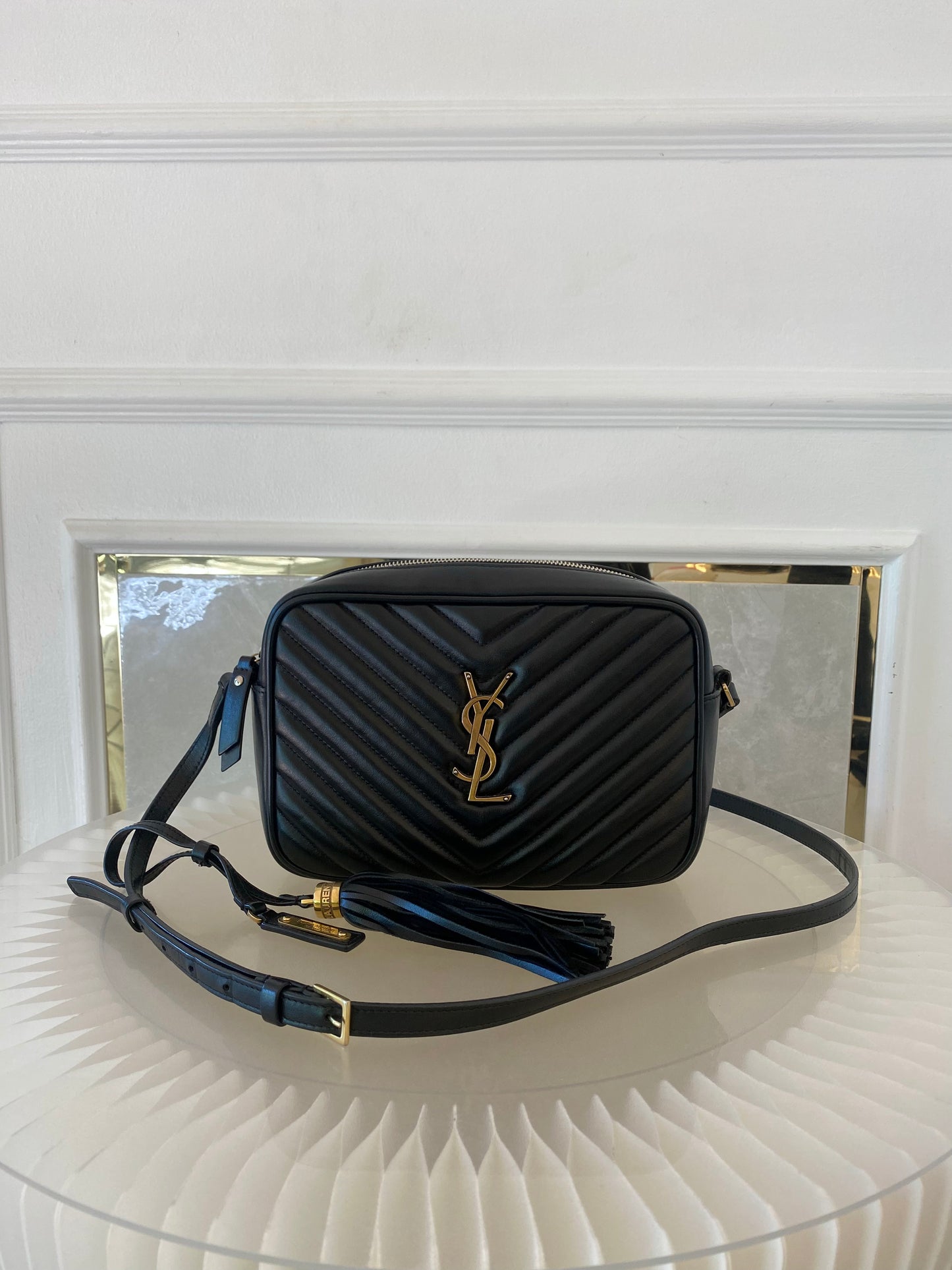 Yves Saint Laurent Lou Camera Black Quilted Calf Leather GHW Bag