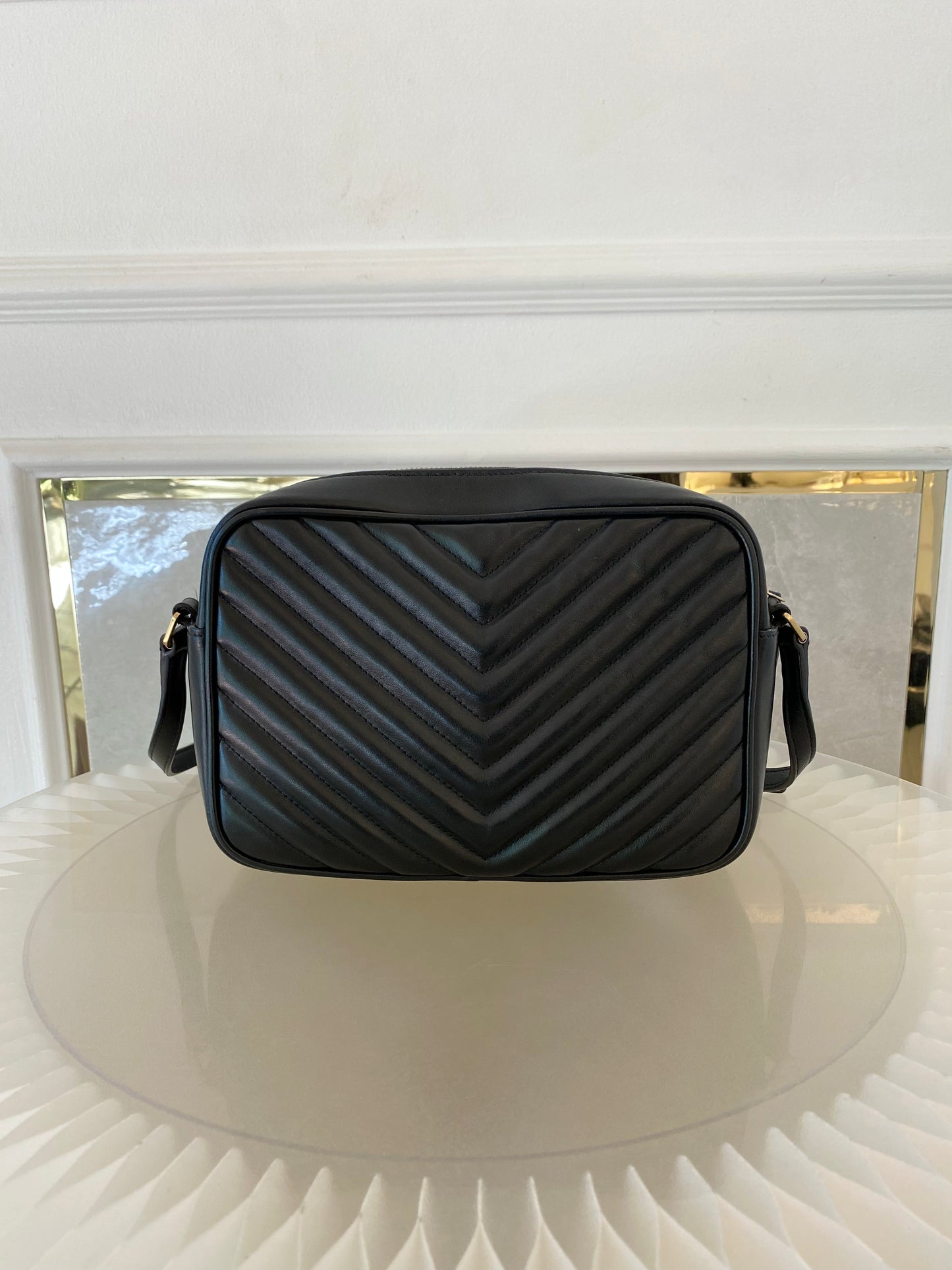 Yves Saint Laurent Lou Camera Black Quilted Calf Leather GHW Bag