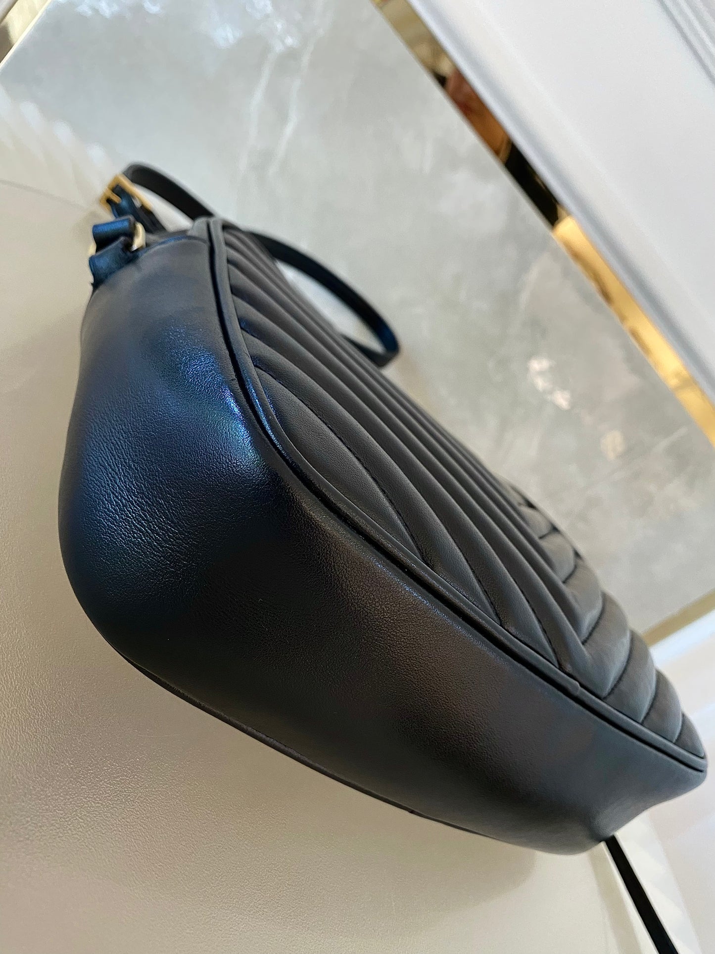 Yves Saint Laurent Lou Camera Black Quilted Calf Leather GHW Bag