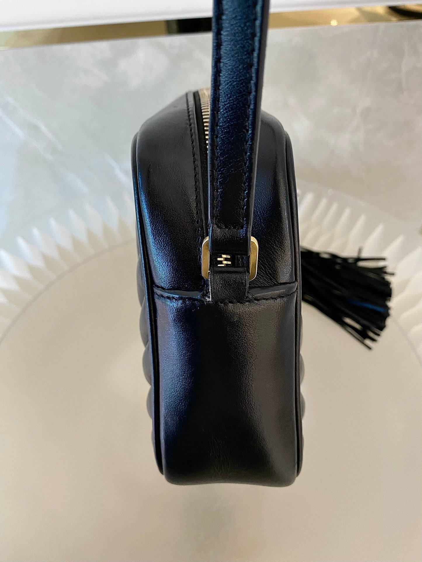 Yves Saint Laurent Lou Camera Black Quilted Calf Leather GHW Bag