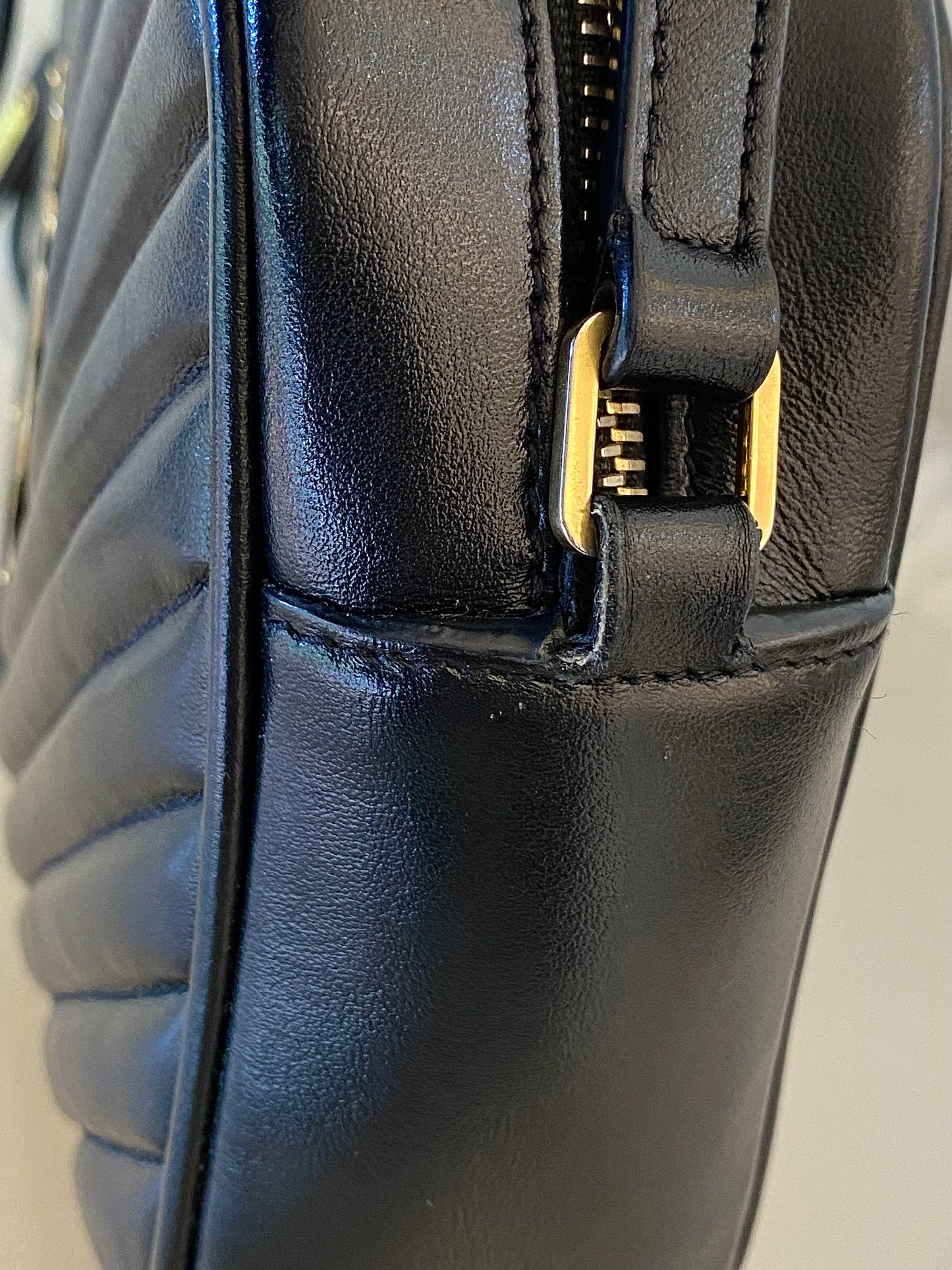 Yves Saint Laurent Lou Camera Black Quilted Calf Leather GHW Bag