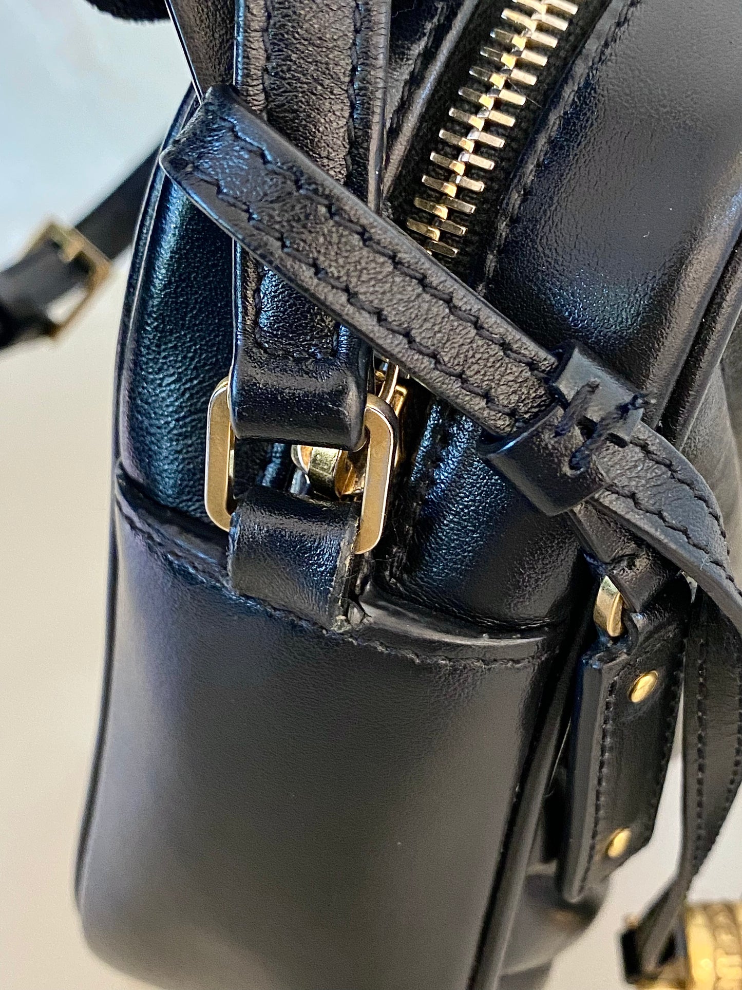 Yves Saint Laurent Lou Camera Black Quilted Calf Leather GHW Bag