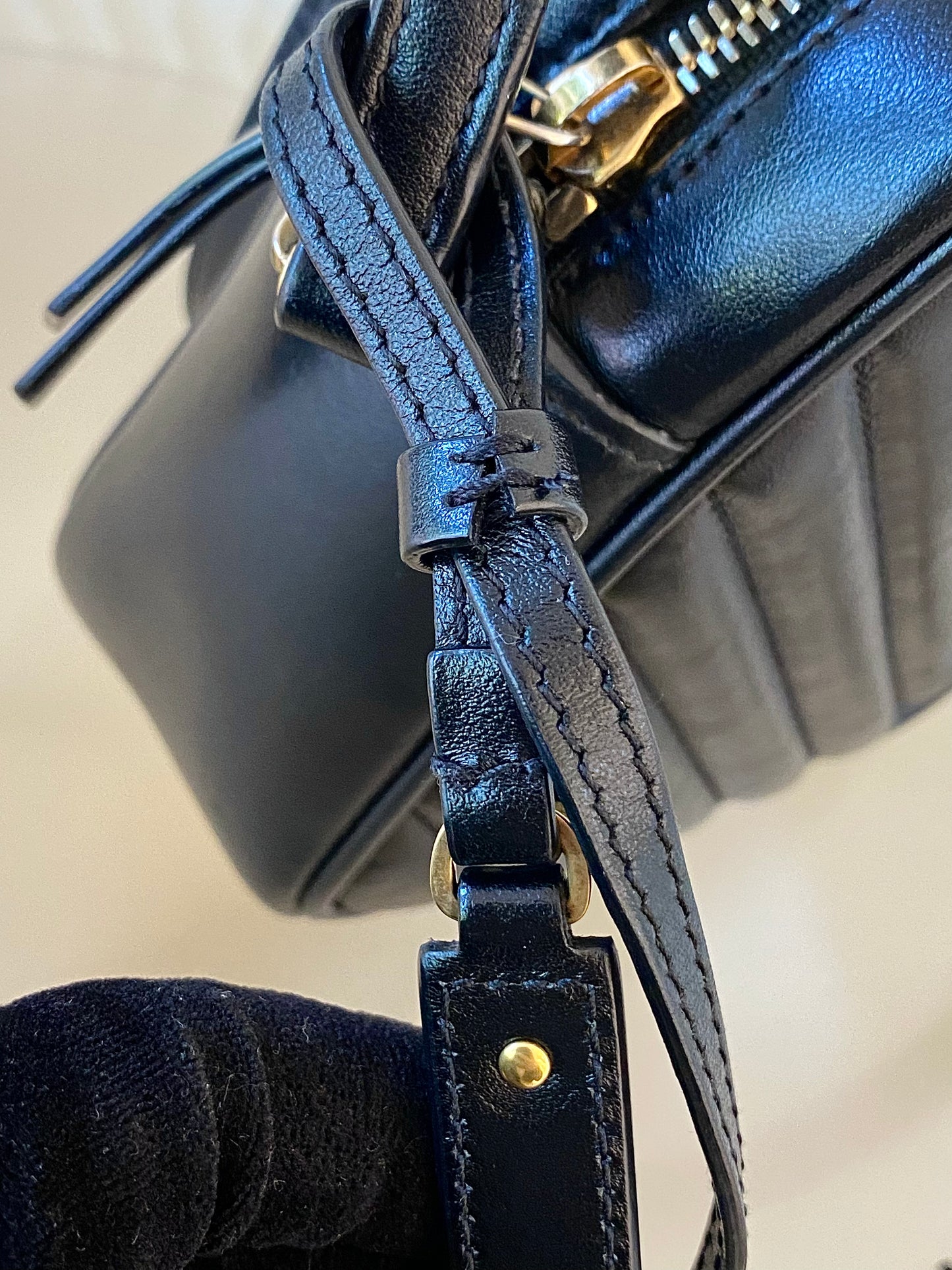 Yves Saint Laurent Lou Camera Black Quilted Calf Leather GHW Bag