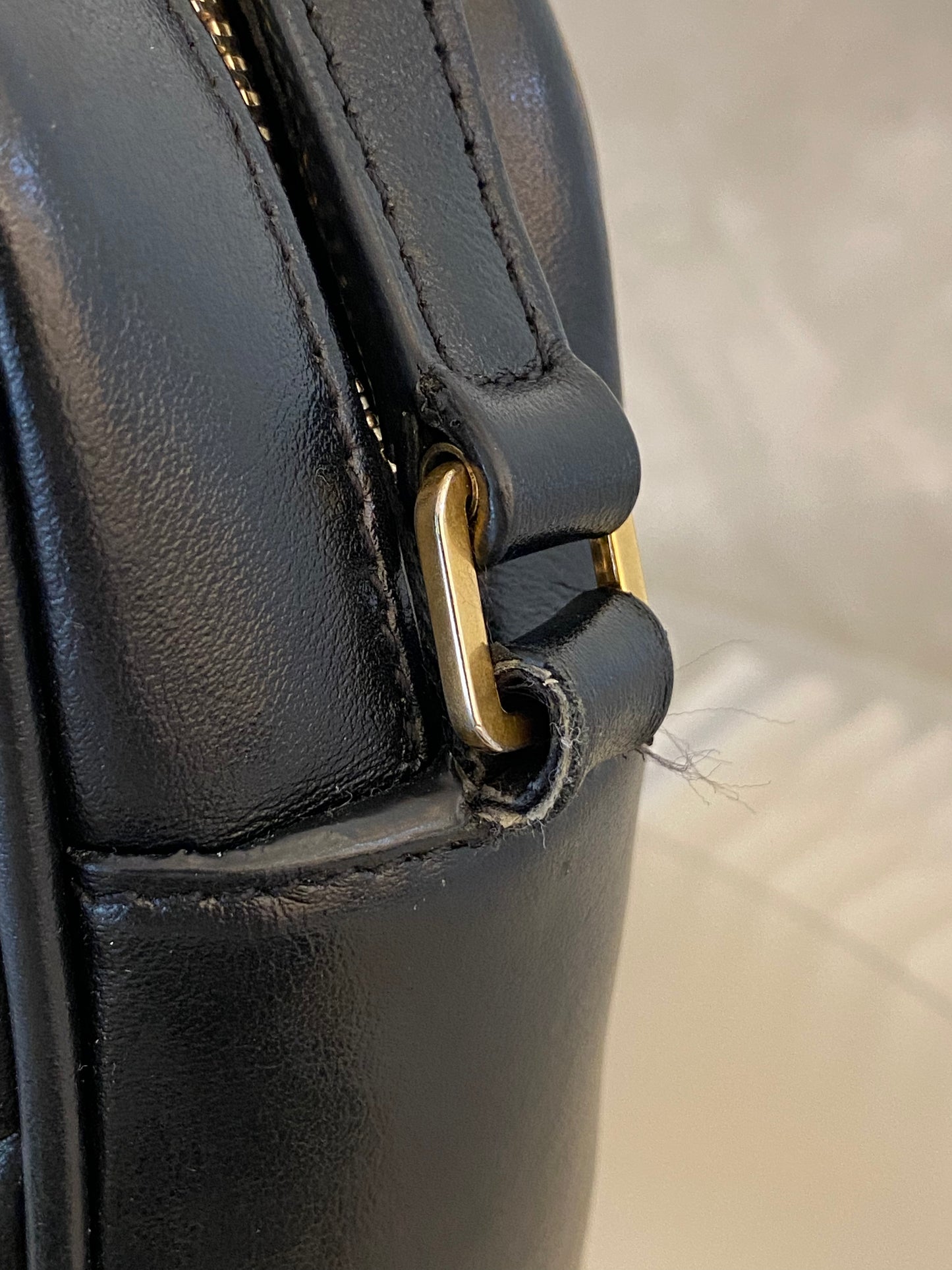 Yves Saint Laurent Lou Camera Black Quilted Calf Leather GHW Bag