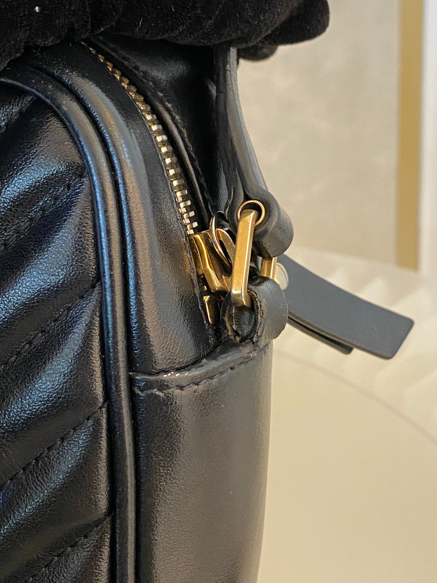 Yves Saint Laurent Lou Camera Black Quilted Calf Leather GHW Bag