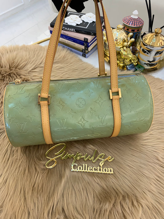 L V Mint Green Monogram Vernis Bedford Bag