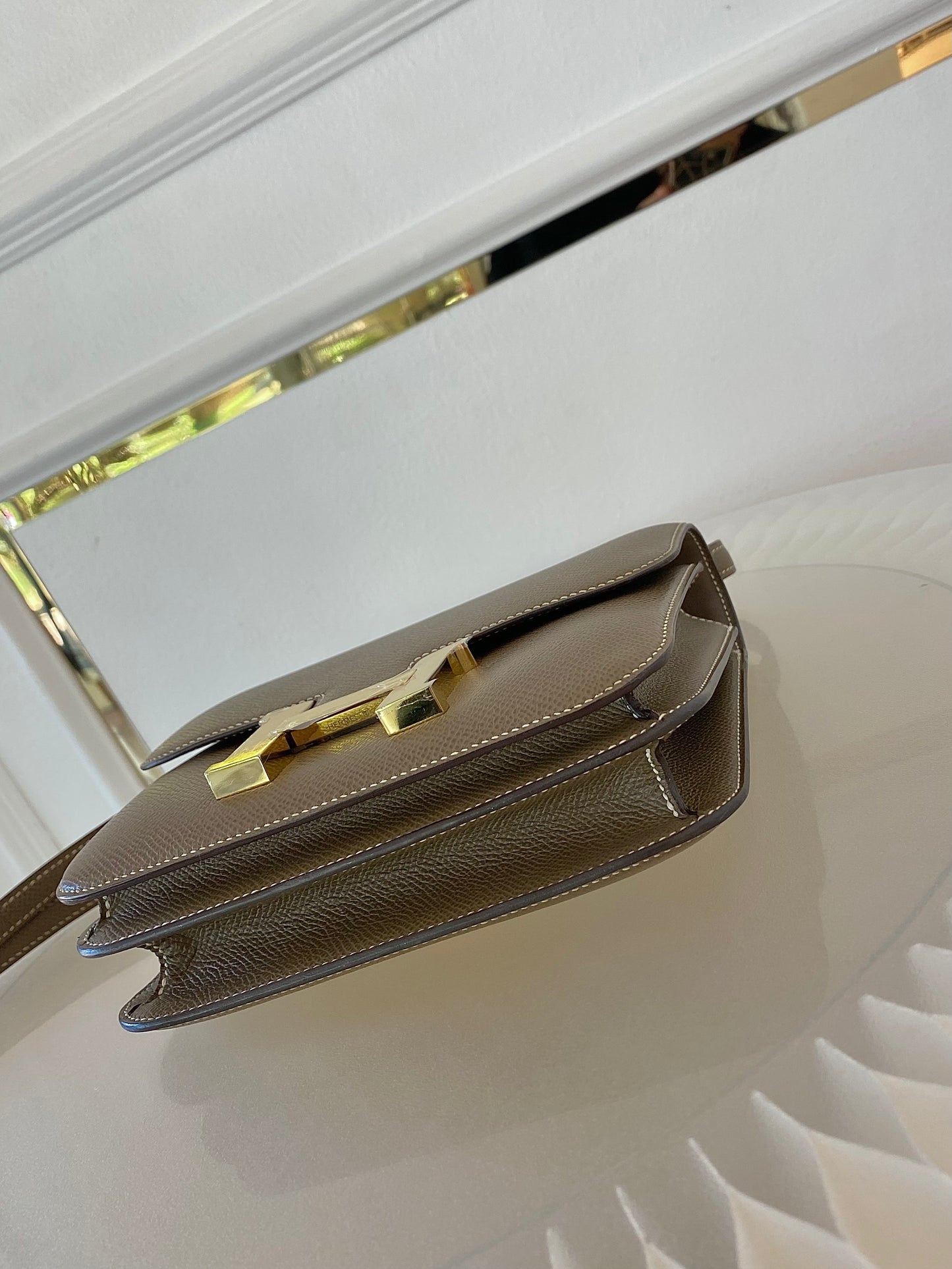 HERMES Constance 18 Etoupe in Epsom Leather