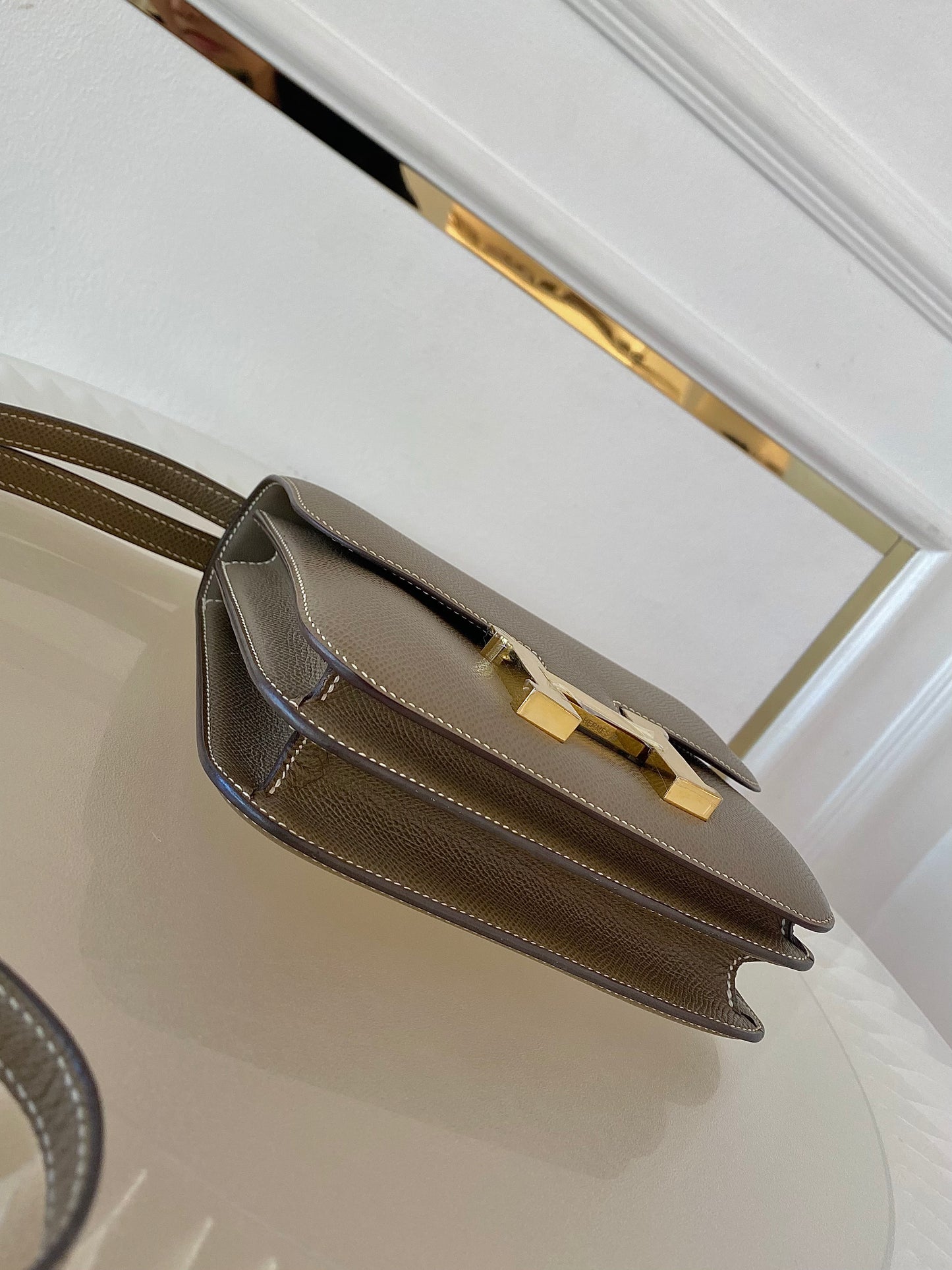 HERMES Constance 18 Etoupe in Epsom Leather
