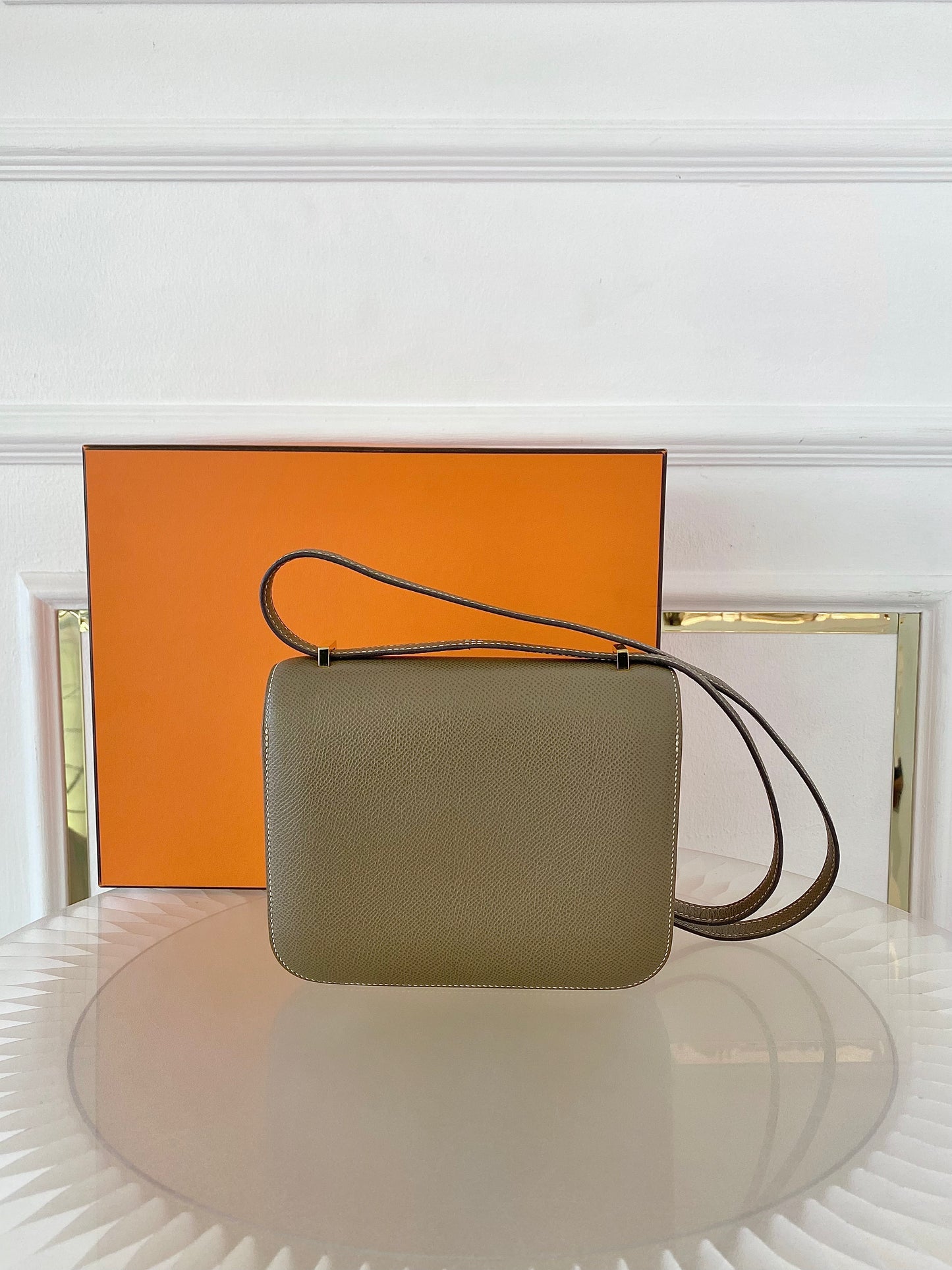 HERMES Constance 18 Etoupe in Epsom Leather