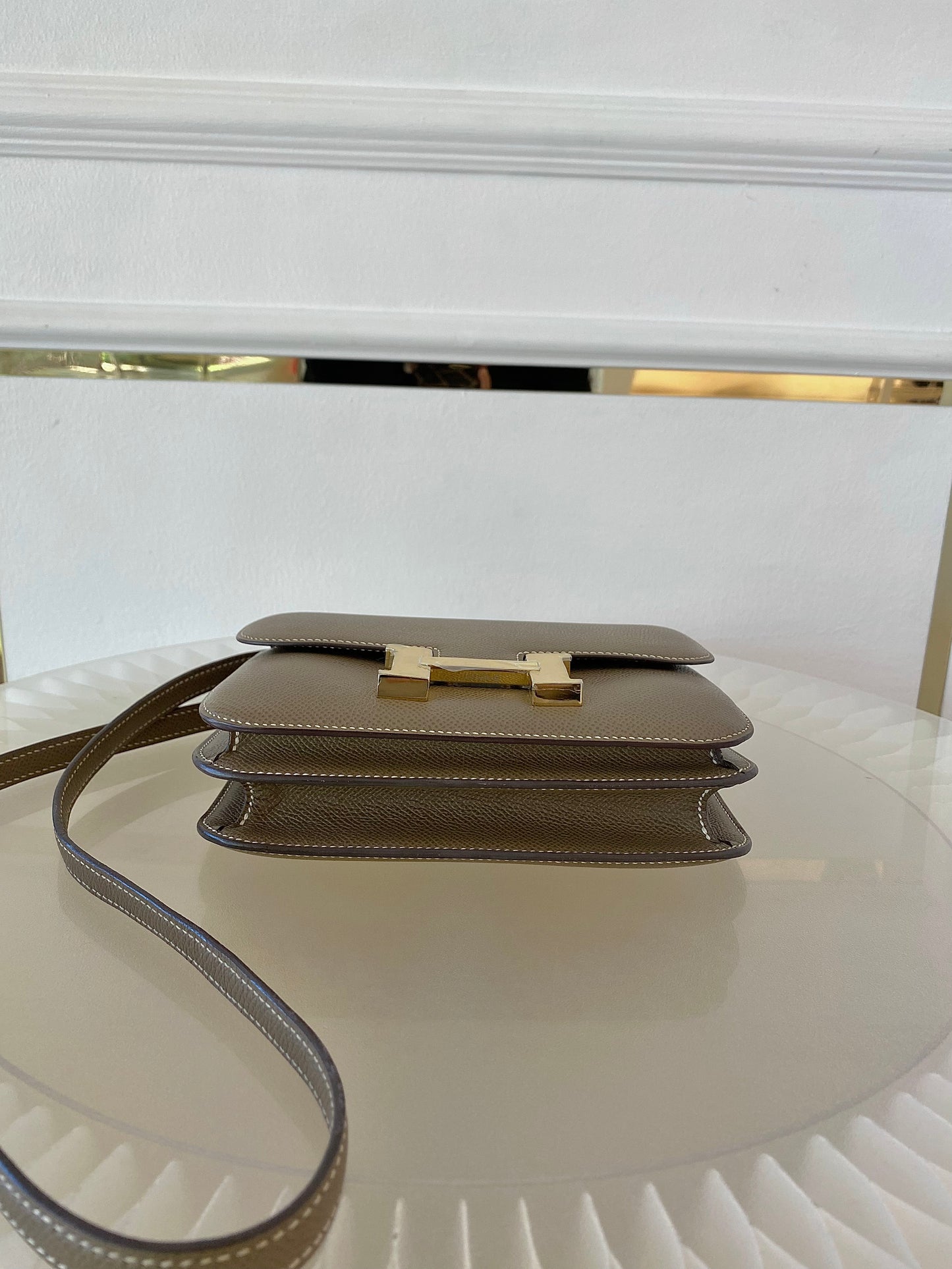 HERMES Constance 18 Etoupe in Epsom Leather