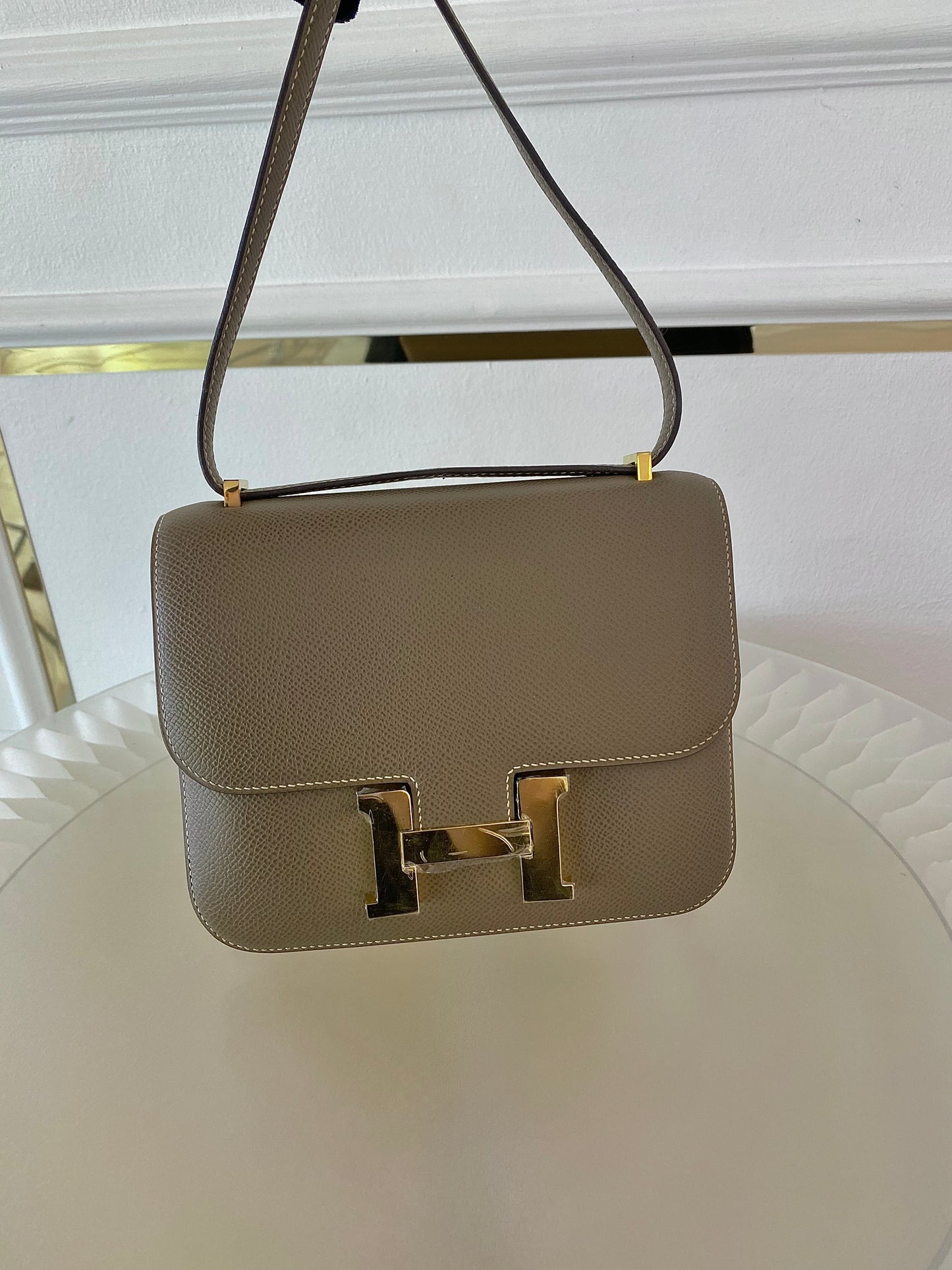 HERMES Constance 18 Etoupe in Epsom Leather