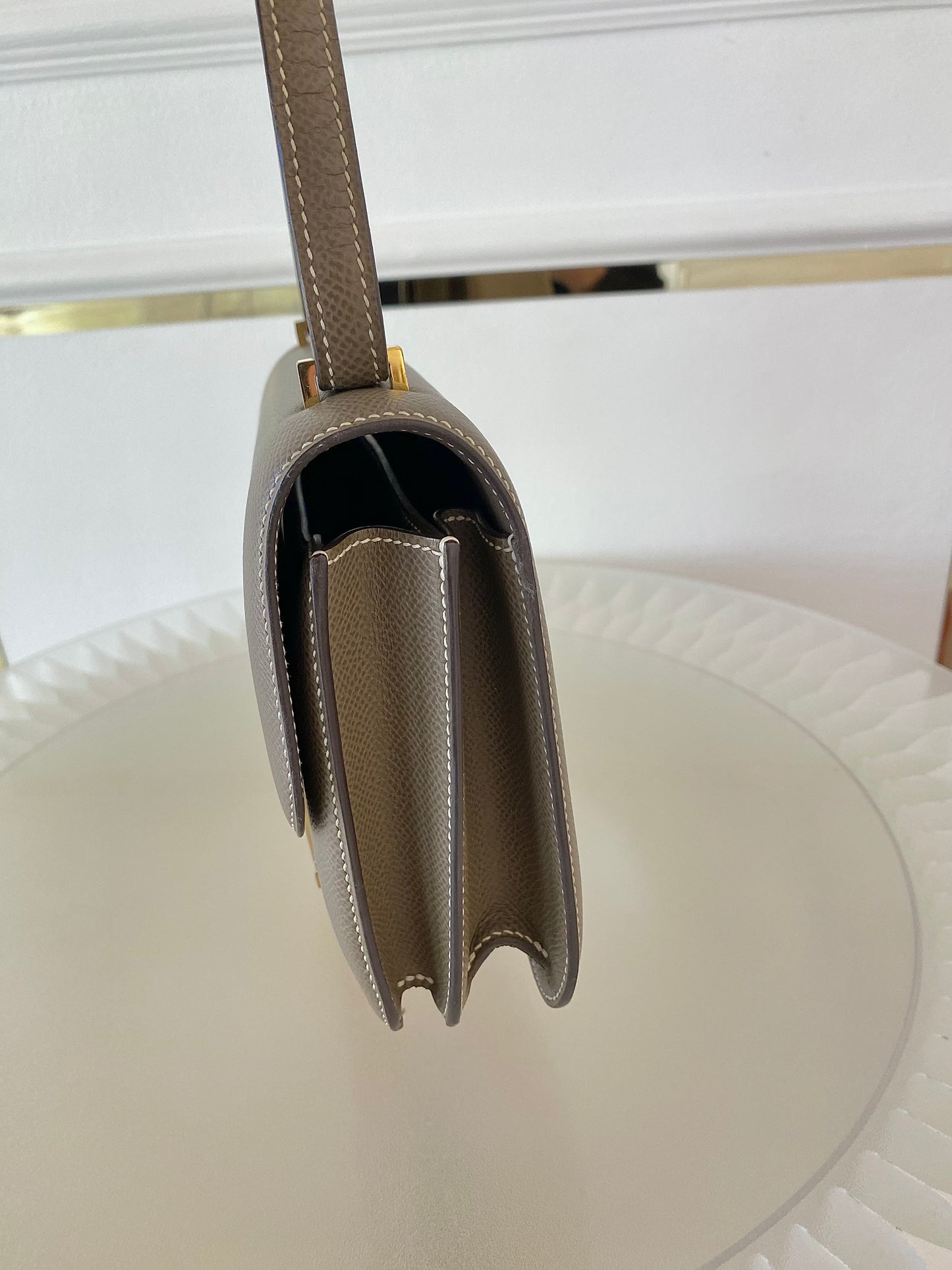 HERMES Constance 18 Etoupe in Epsom Leather