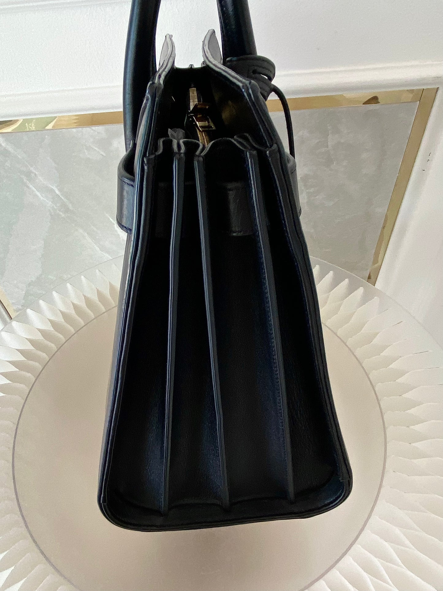 YVES SAINT LAURENT Black Patent Leather Sac De Jour