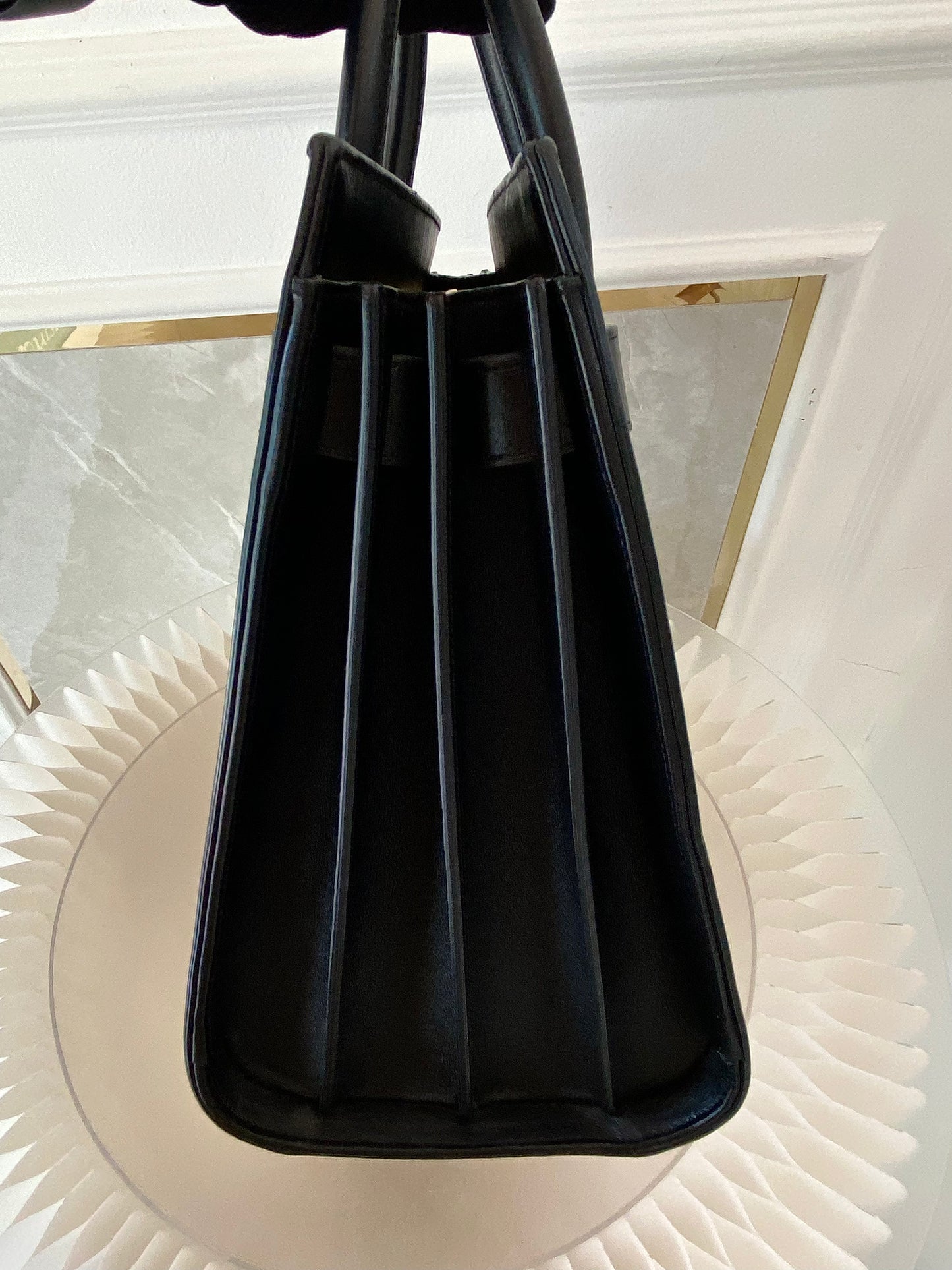 YVES SAINT LAURENT Black Patent Leather Sac De Jour