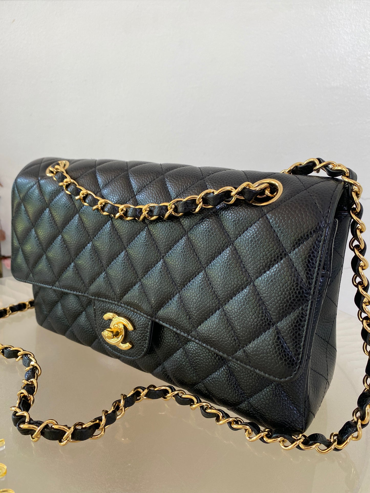Chanel Medium Double Flap Caviar GHW