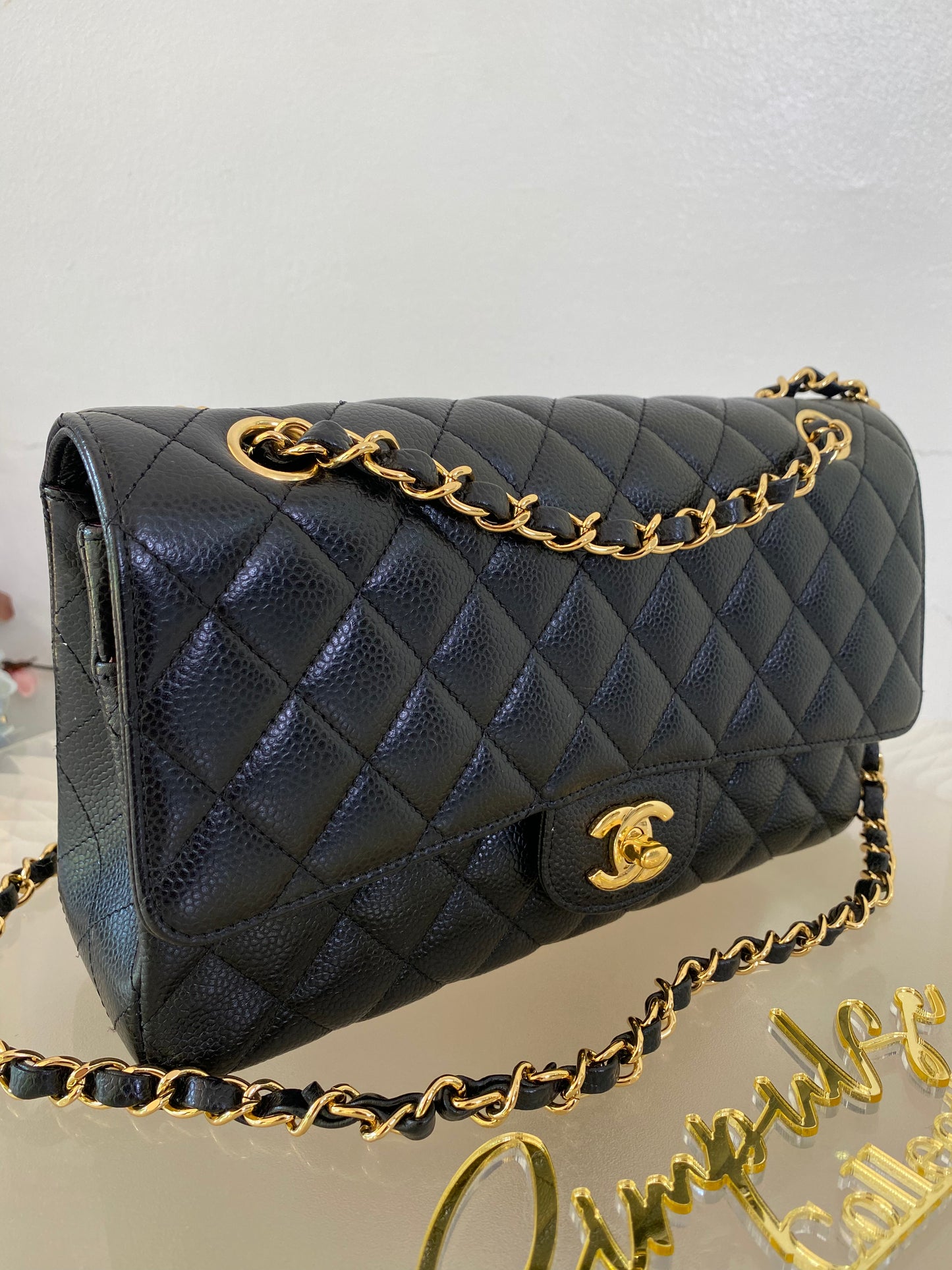 Chanel Medium Double Flap Caviar GHW