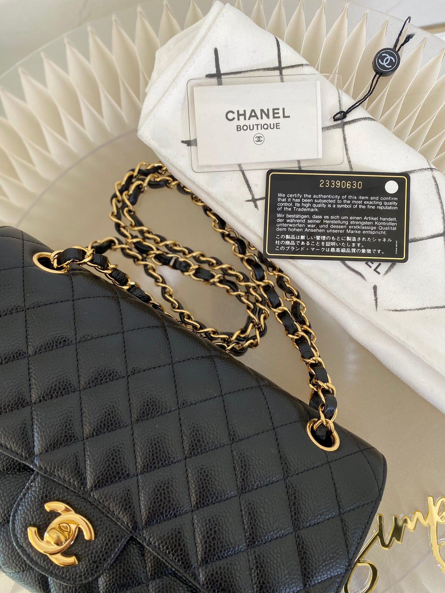 Chanel Medium Double Flap Caviar GHW