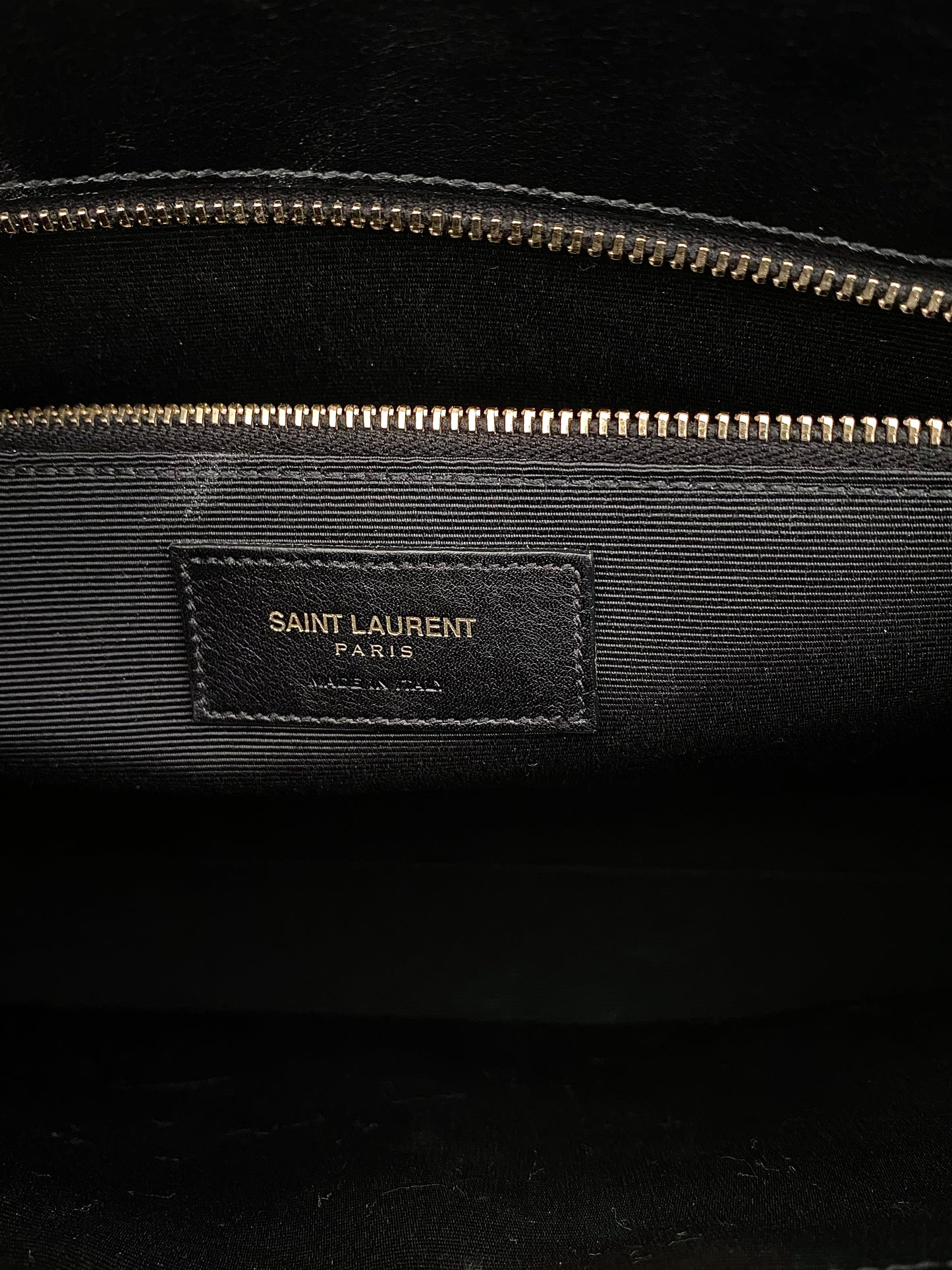 YVES SAINT LAURENT Black Patent Leather Sac De Jour