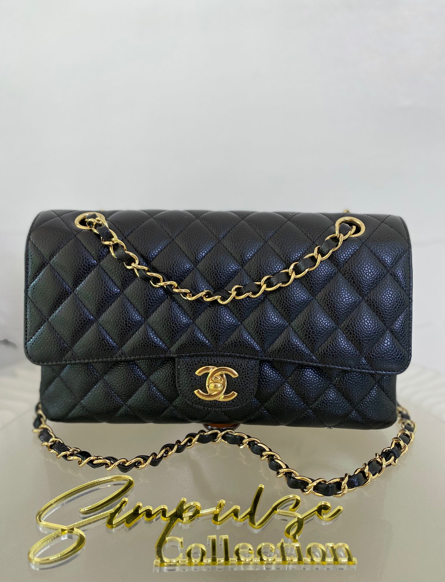 Chanel Medium Double Flap Caviar GHW