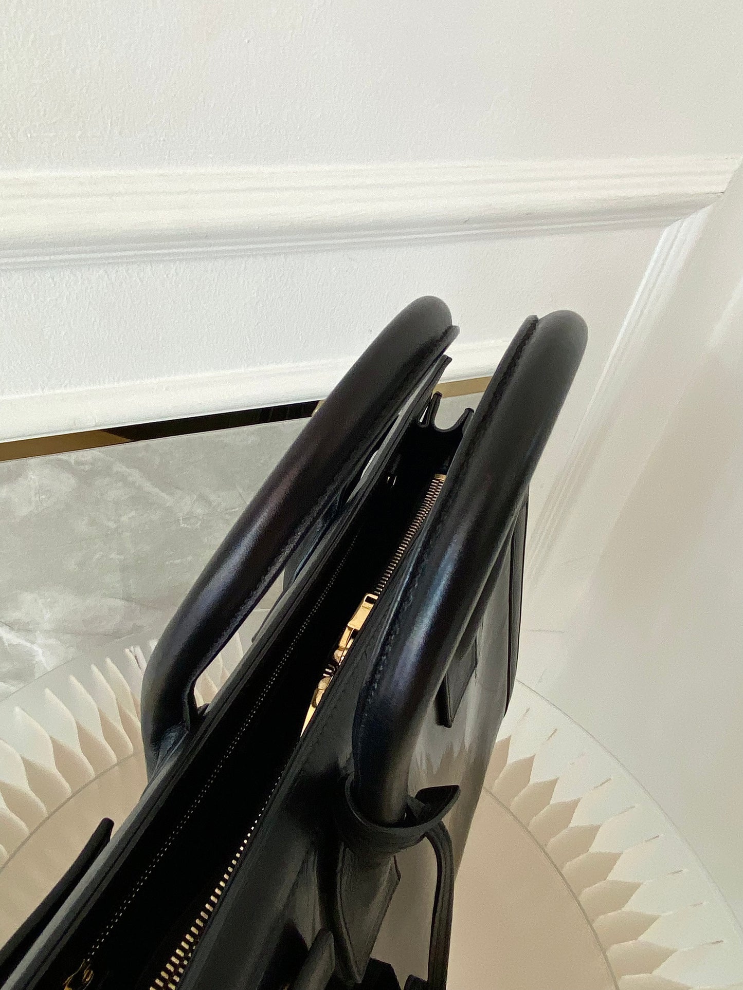 YVES SAINT LAURENT Black Patent Leather Sac De Jour