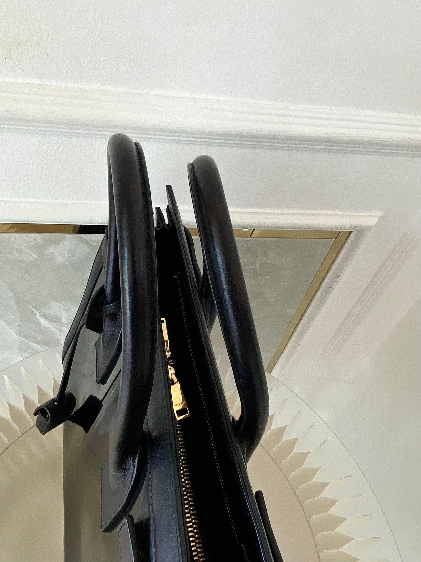 YVES SAINT LAURENT Black Patent Leather Sac De Jour