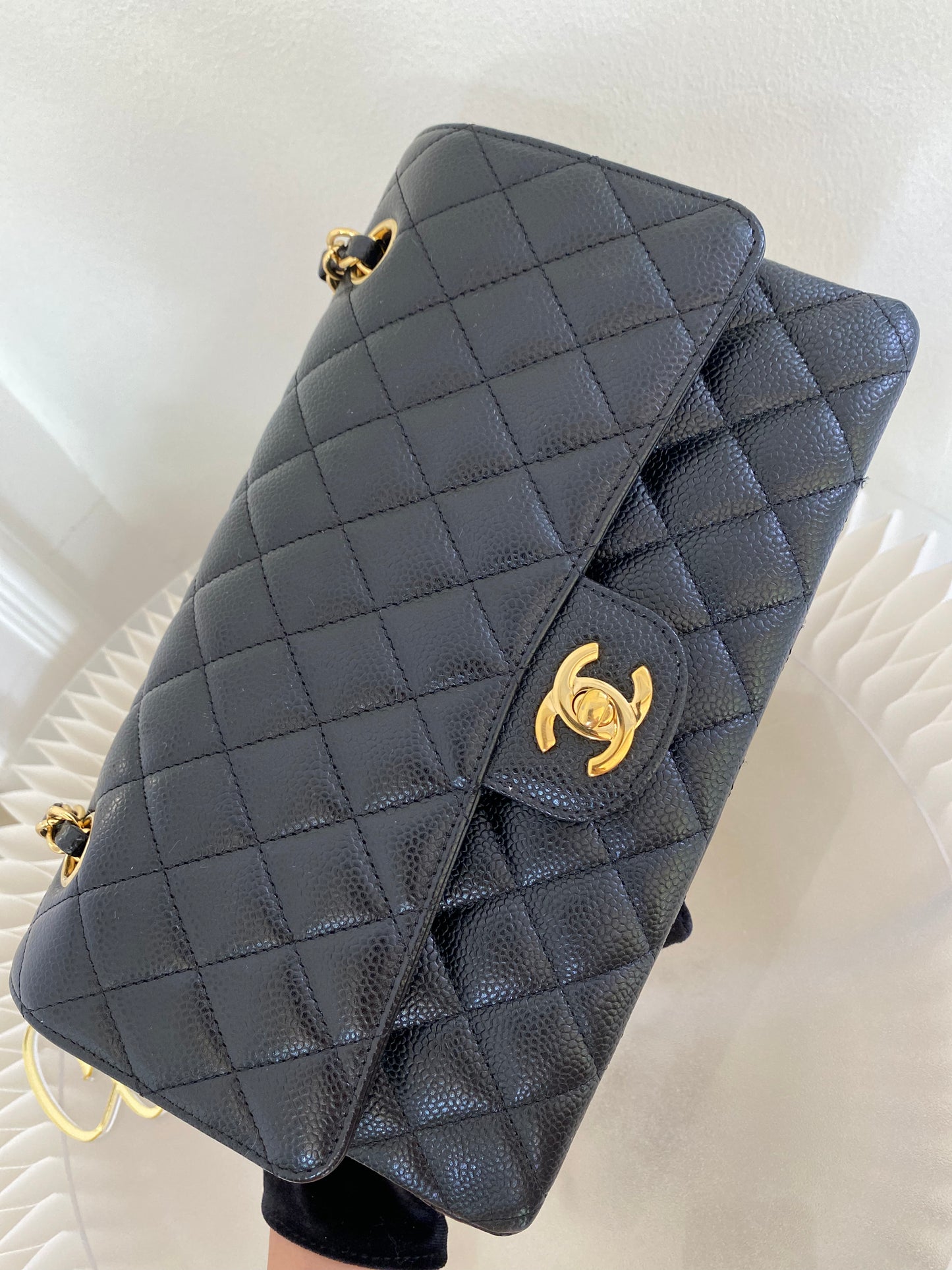 Chanel Medium Double Flap Caviar GHW