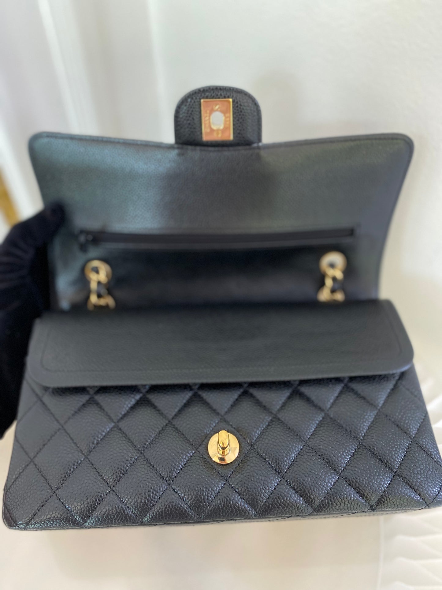 Chanel Medium Double Flap Caviar GHW
