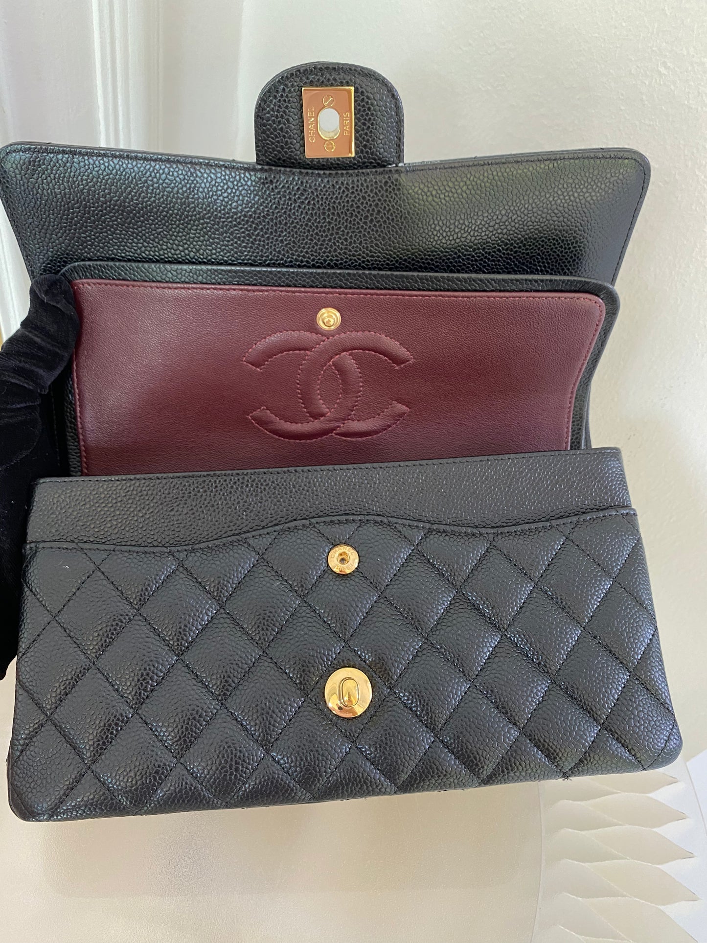 Chanel Medium Double Flap Caviar GHW