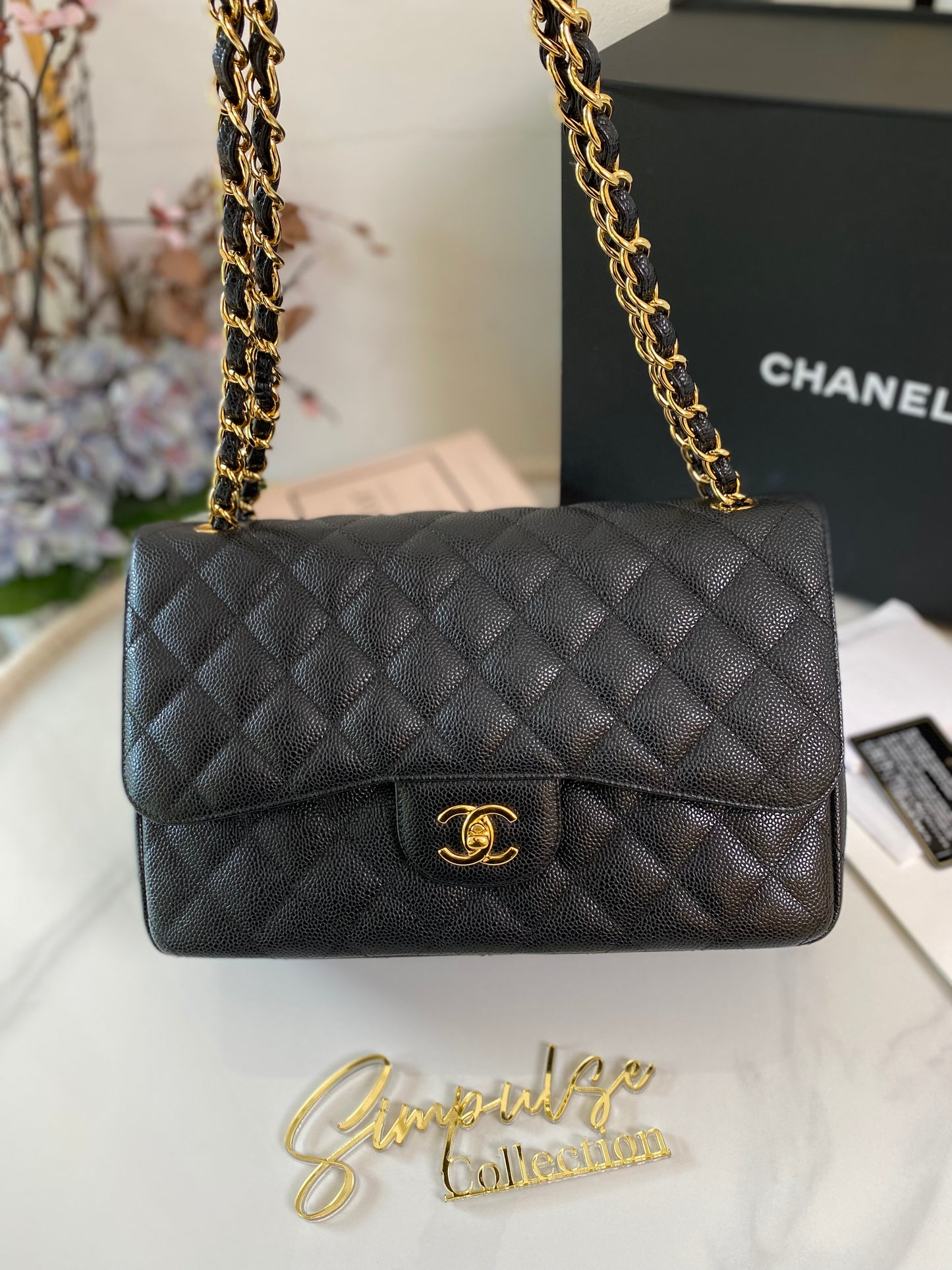 Chanel Jumbo Double Flap Caviar GHW
