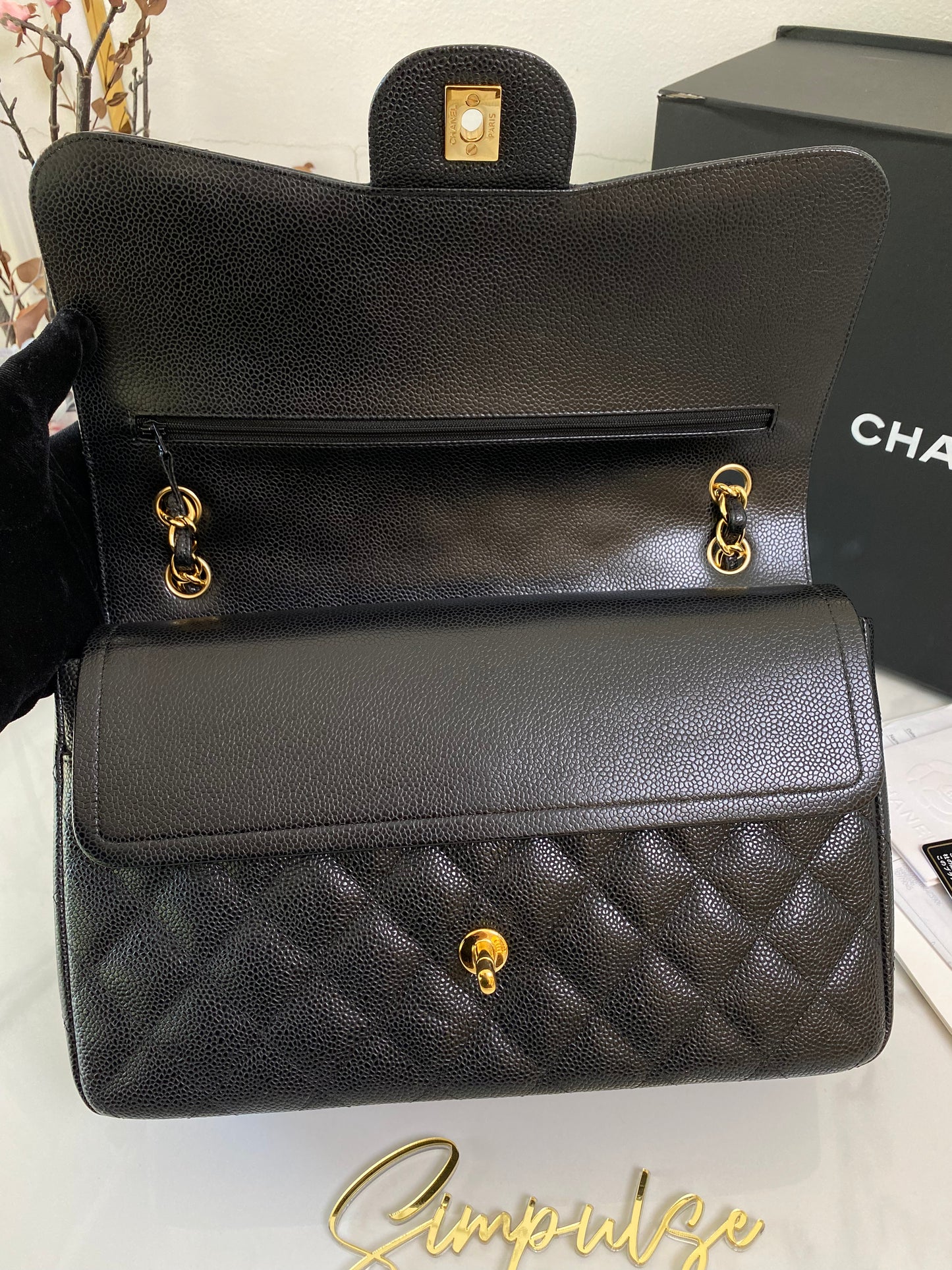 Chanel Jumbo Double Flap Caviar GHW