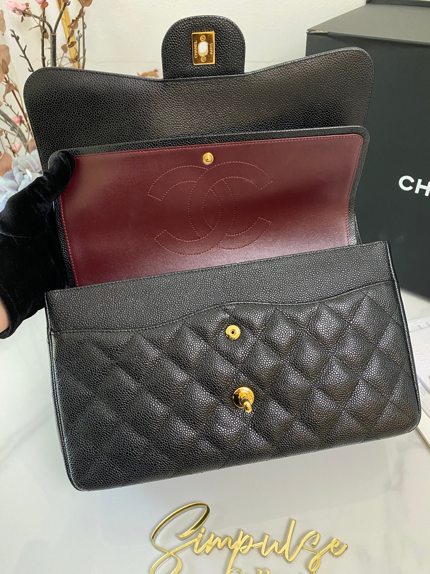 Chanel Jumbo Double Flap Caviar GHW
