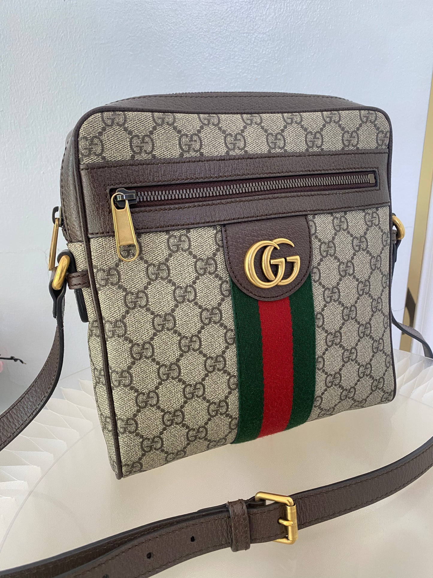 Gg Supreme Mono Web Small Ophidia Messenger Bag