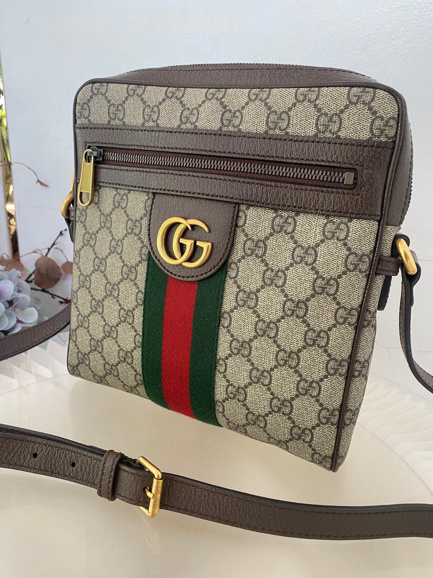 Gg Supreme Mono Web Small Ophidia Messenger Bag